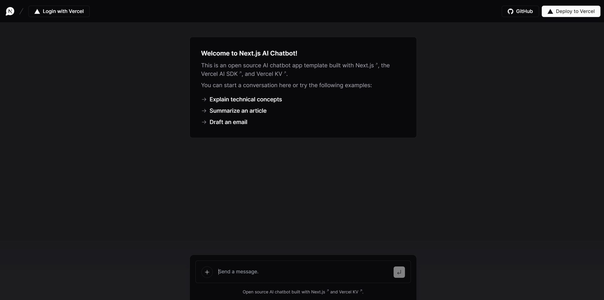  The Next.js AI Chatbot is an open-source chatbot