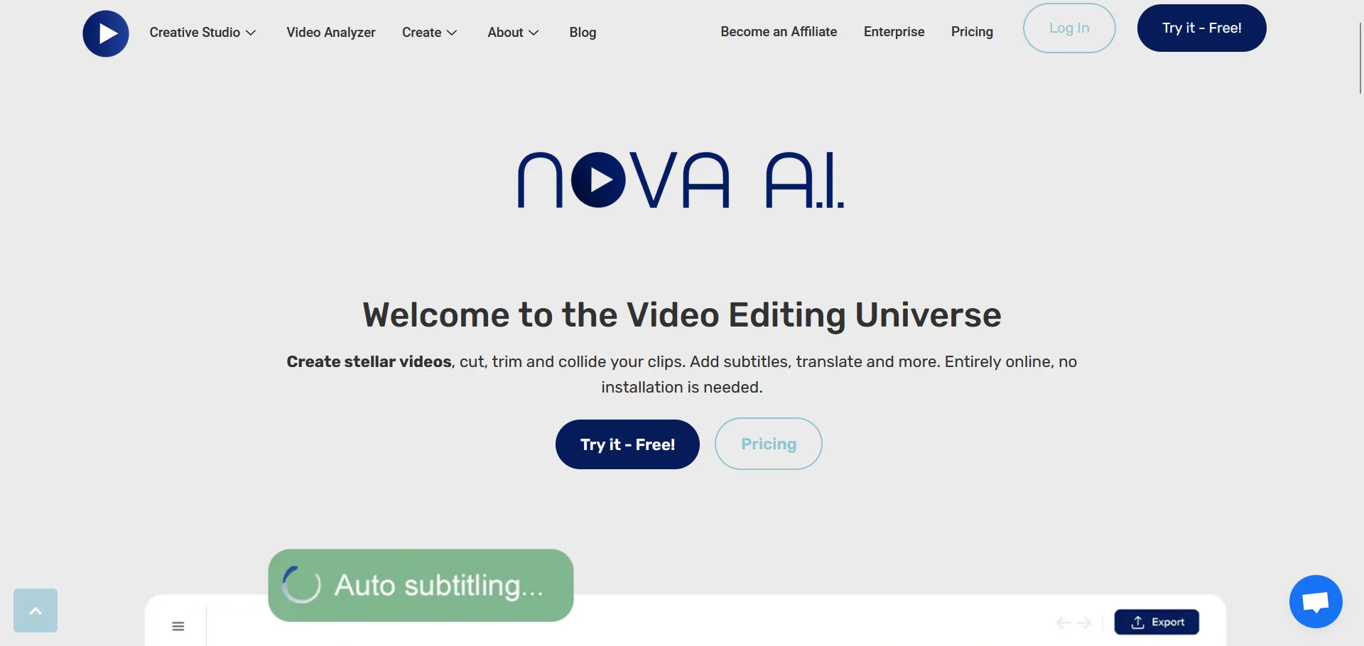  Nova AI. Creative studio is designed to make