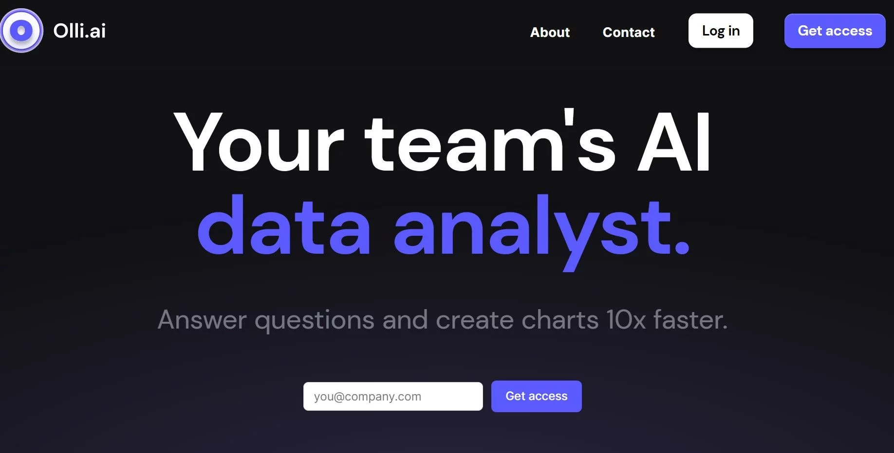  Your team’s AI data analyst. Answer questions and