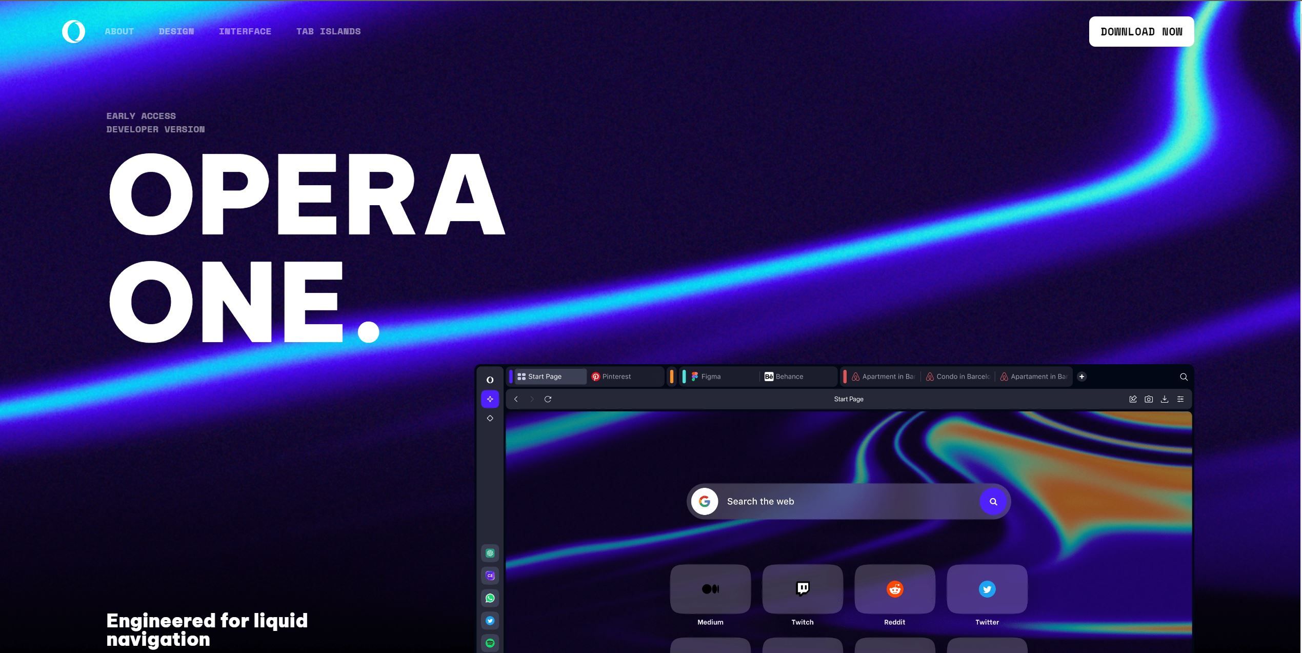  Opera One is a redesigned browser, currently in