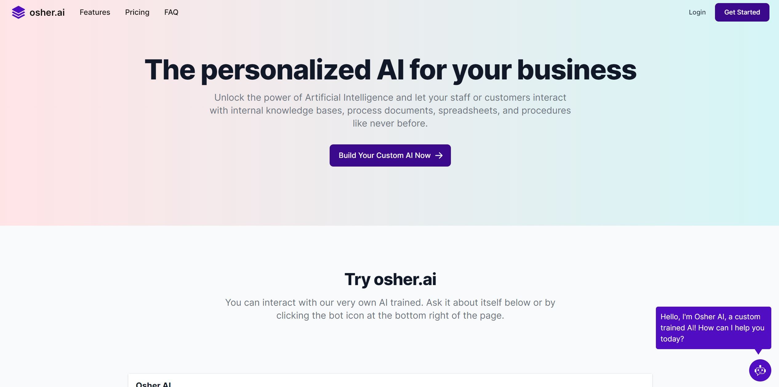  osher.ai lets you build and deploy custom AIs for