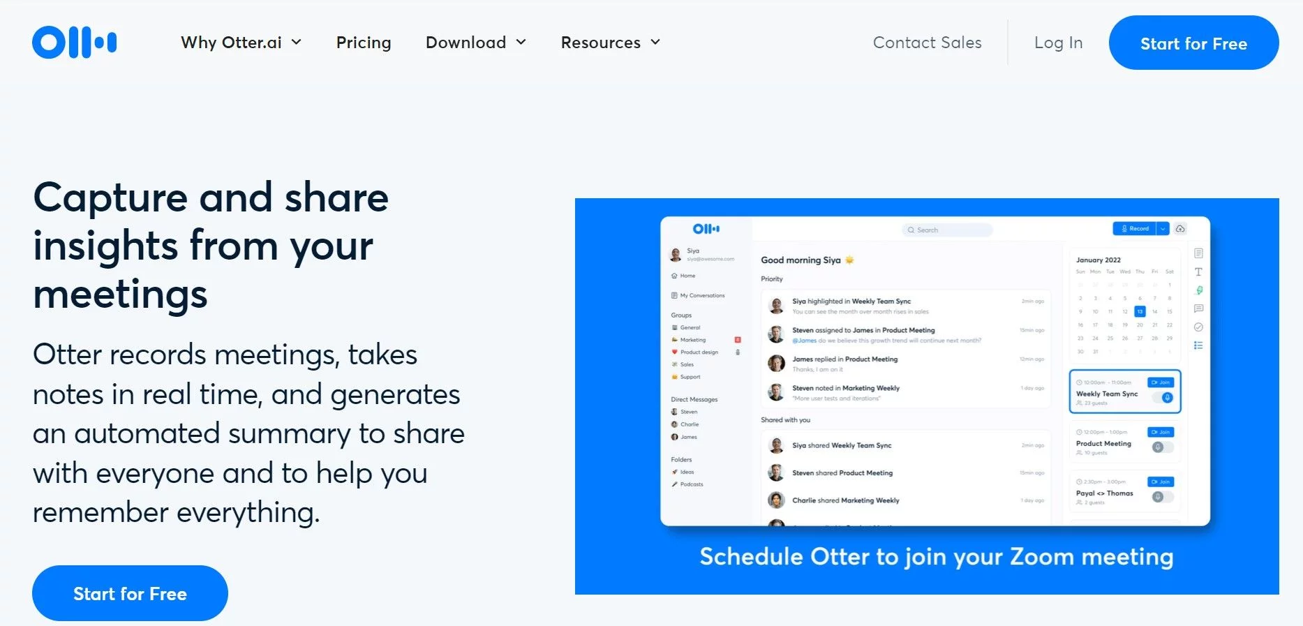  Automated meeting summaries to capture and share