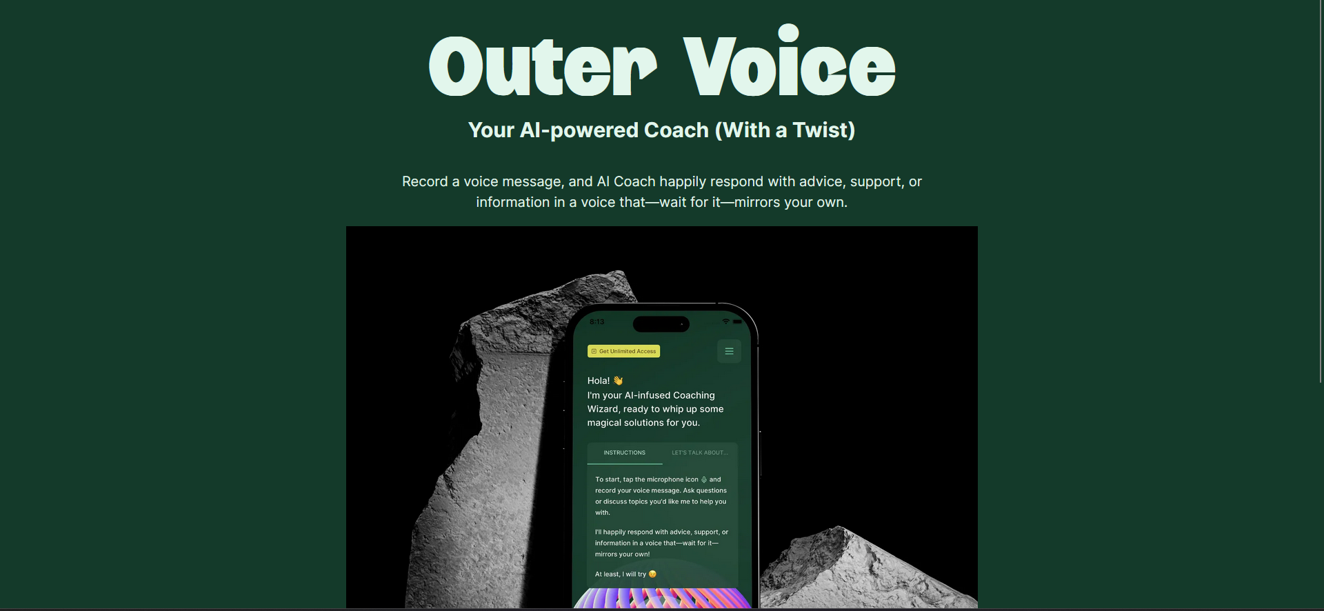  Record a voice message, and AI Coach happily