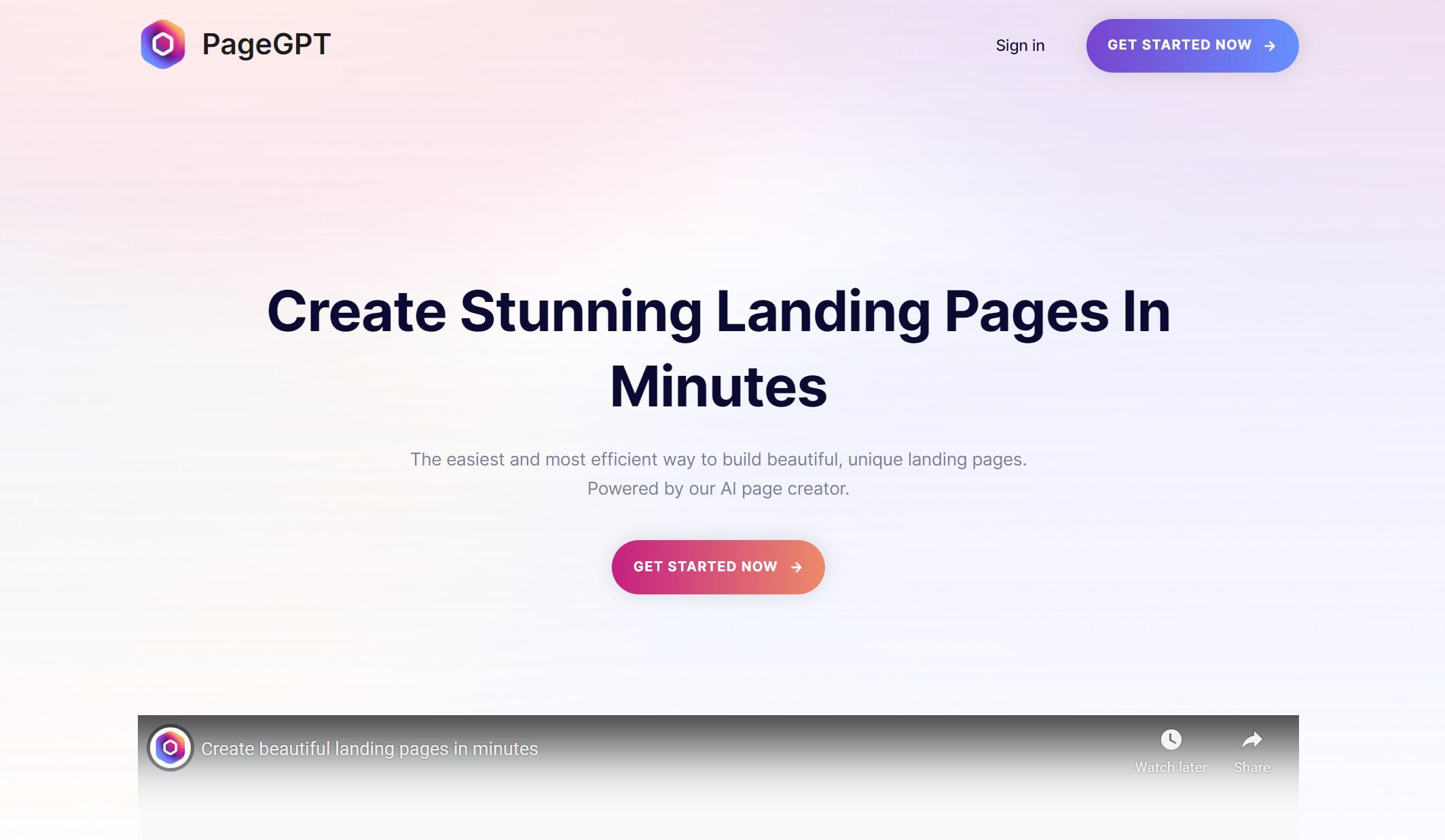  A tool to generate unique landing pages