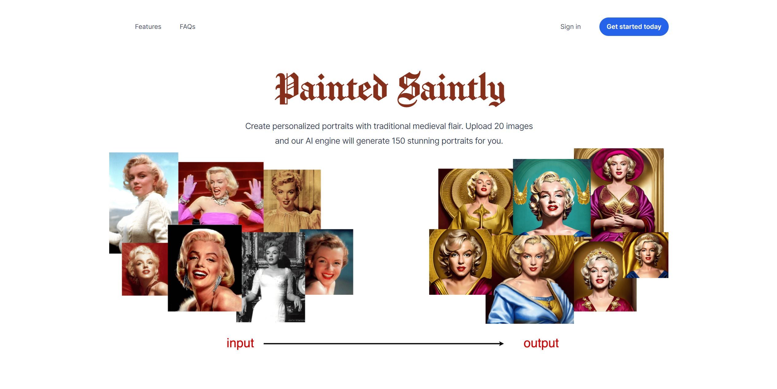  Generated personalized Saint-style portraits for