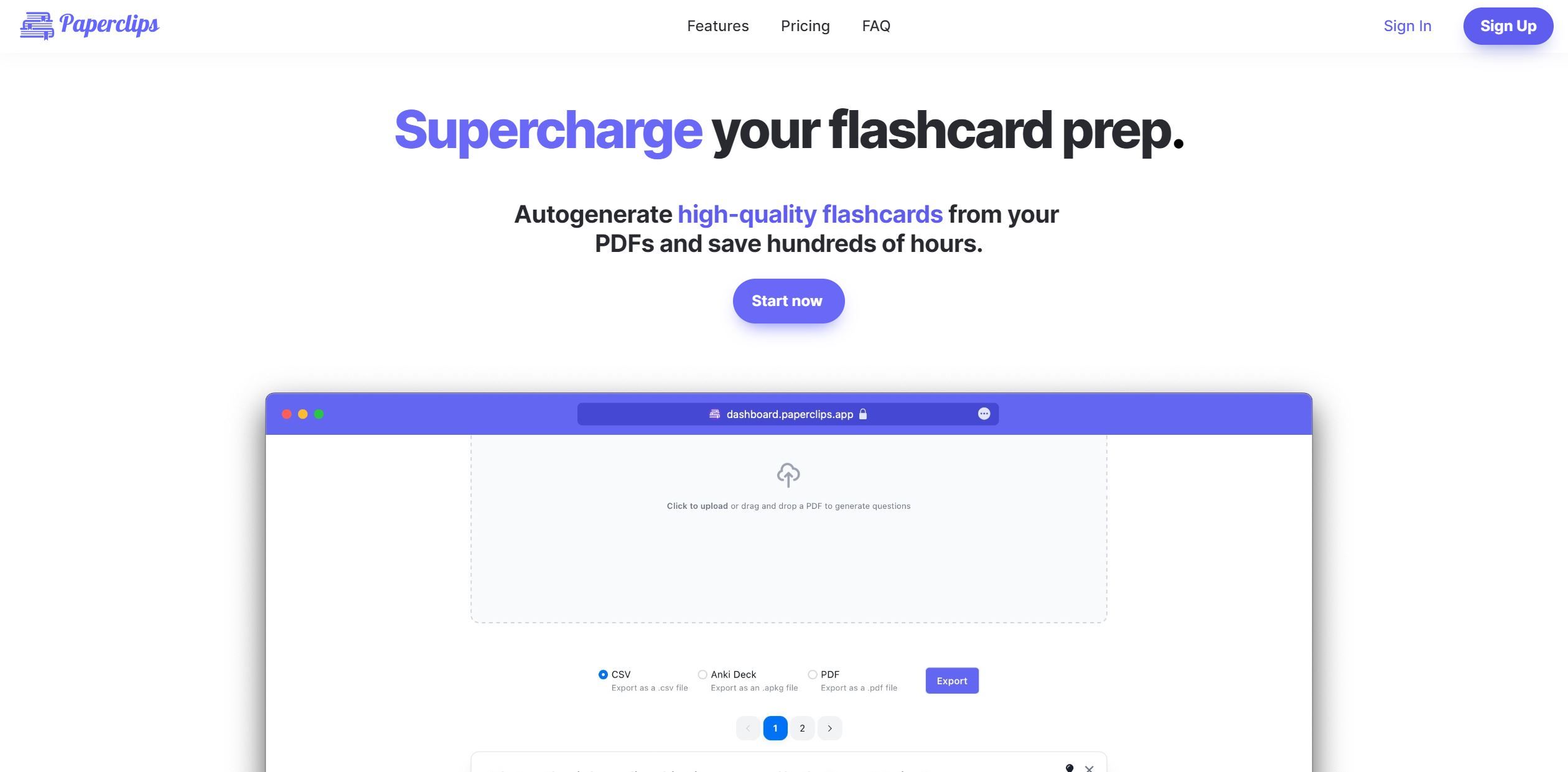  Autogenerate high-quality flashcards from your