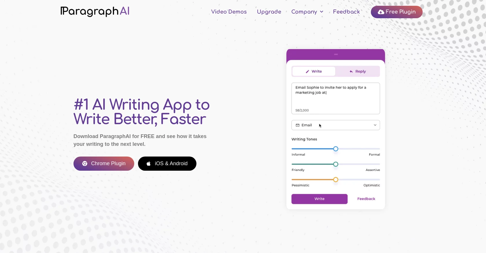  AI Writing App that writes clear, concise,