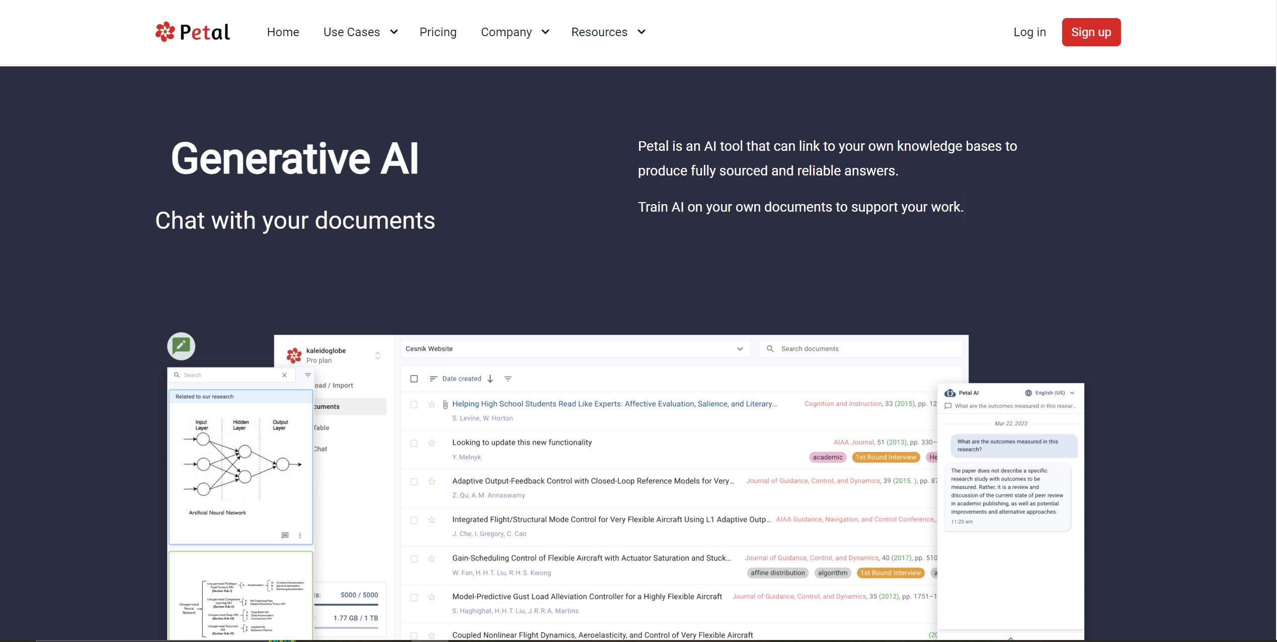  Cloud-based doc analysis & collab w/ generative