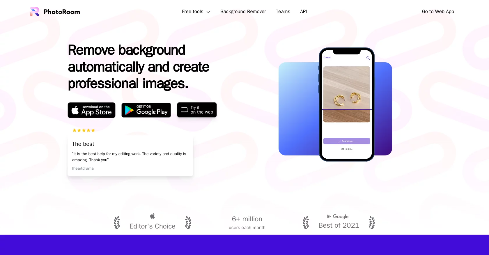  Create product & portrait pics with your phone.