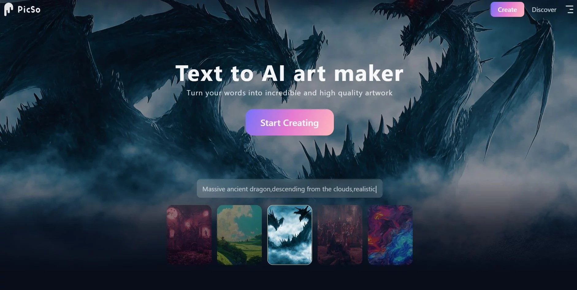  Create art from text with AI-powered generator.