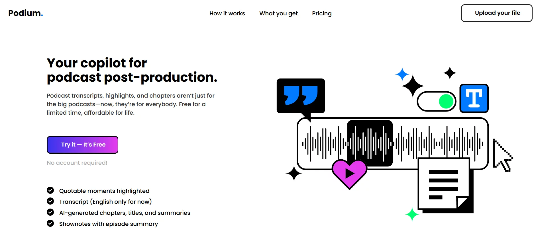  Your copilot for podcast post-production. 