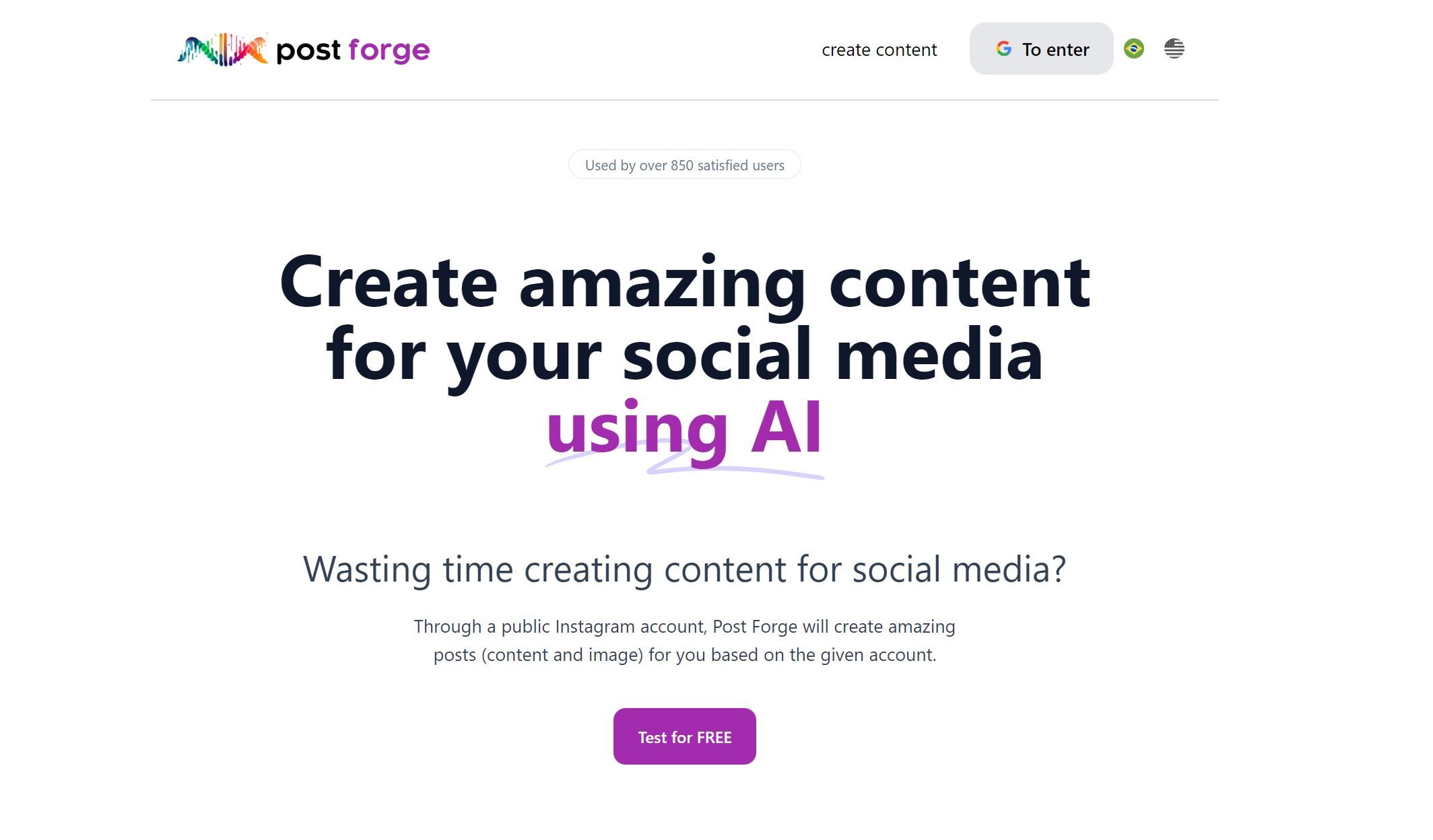   Generate captivating social media content using