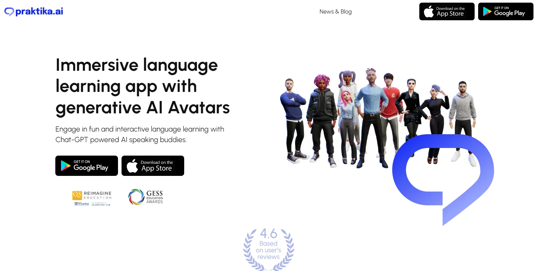  Immersive language learning app with generative