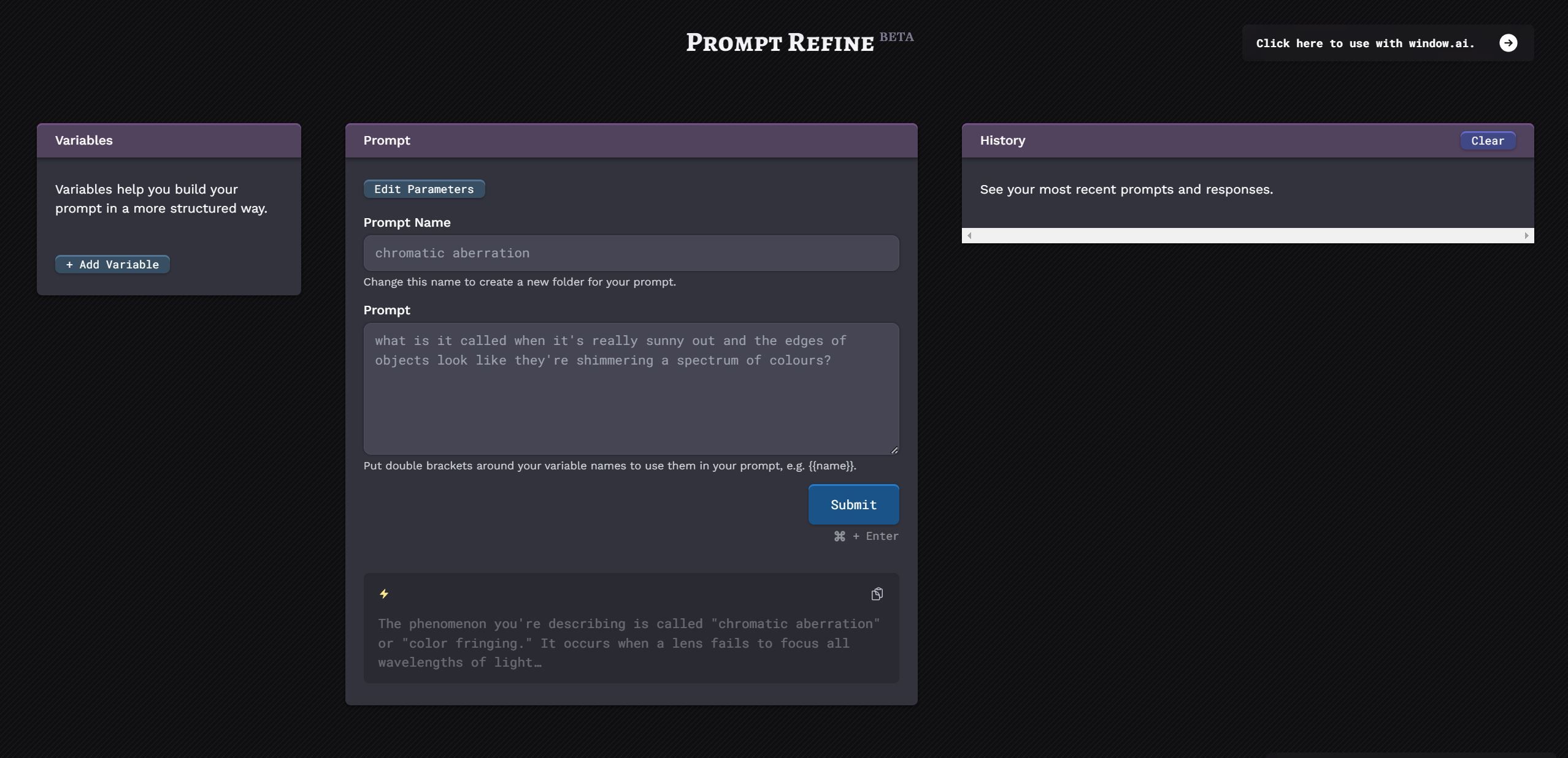  Prompt Refine is an LLM playground designed to