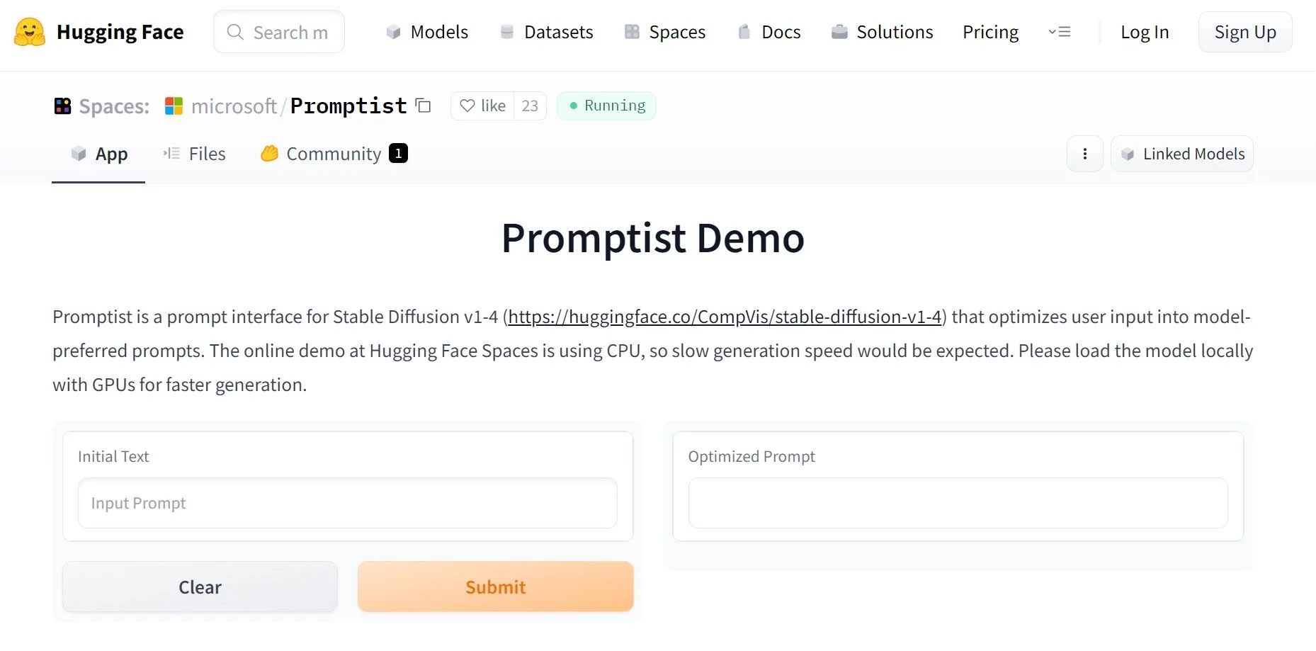  Optimizes user input for Stable Diffusion v1-4