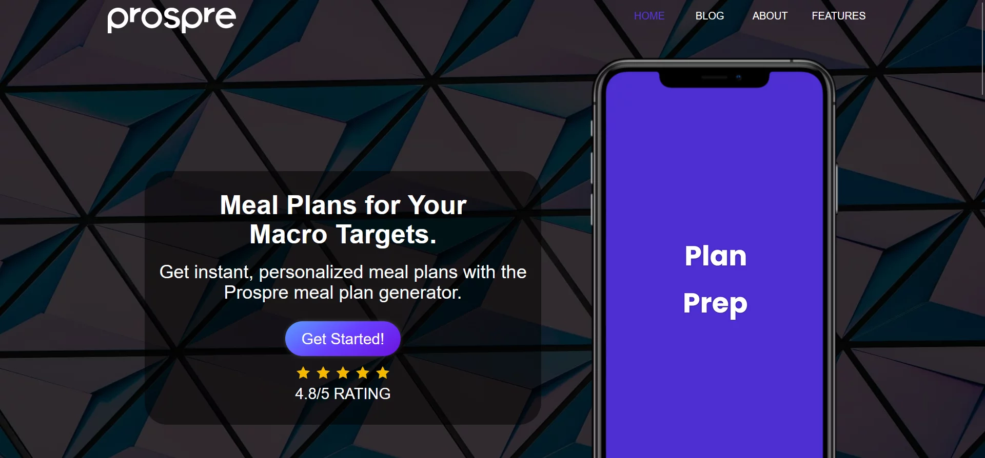  Generate Personalized Meal Plans for Prospre