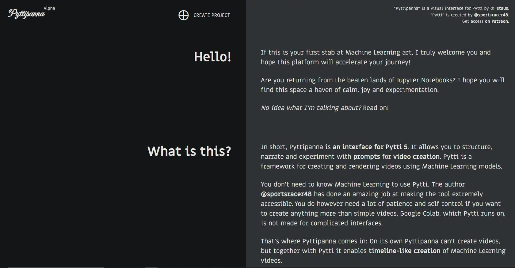  Pyttipanna is an interface for creating videos