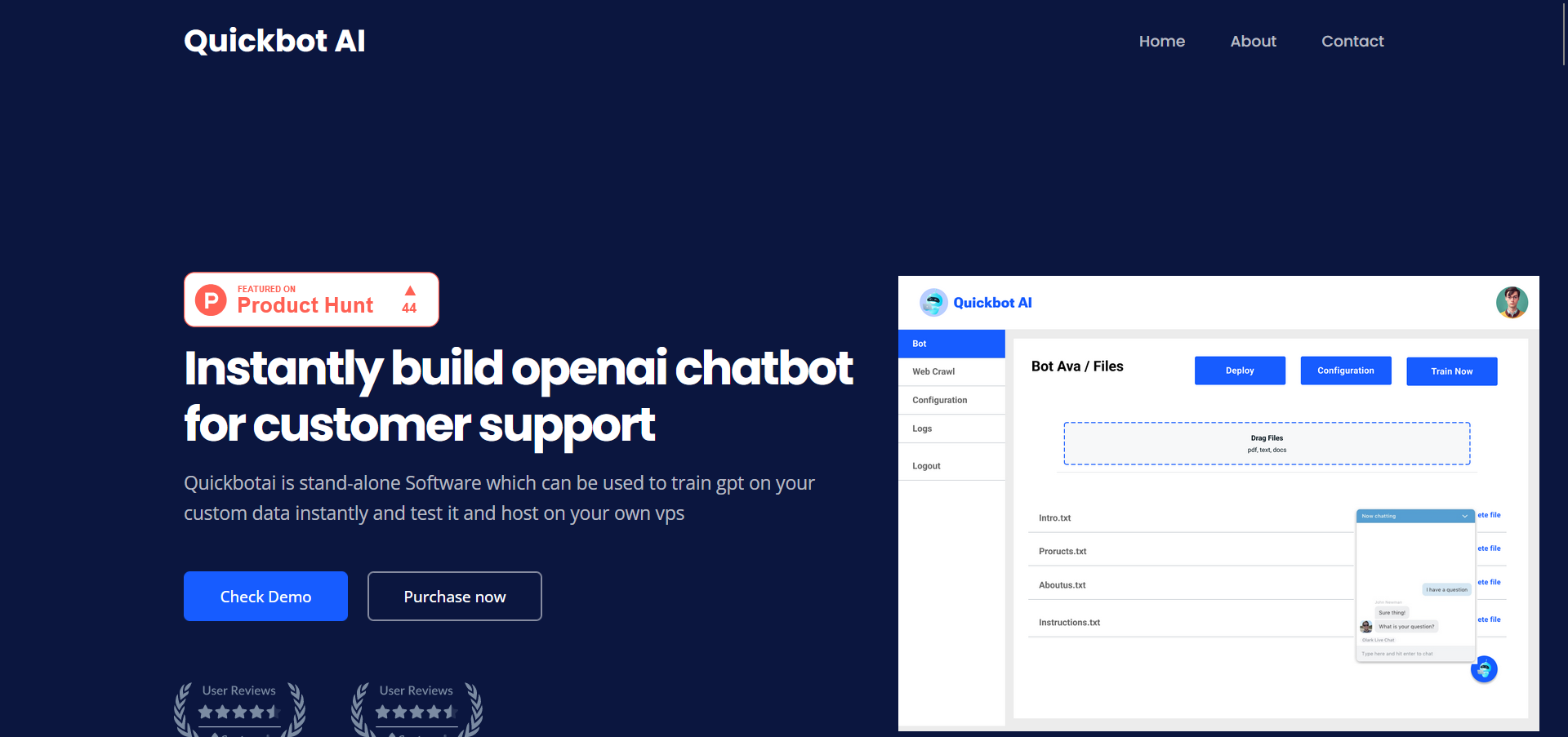   Instantly build openai chatbot for customer