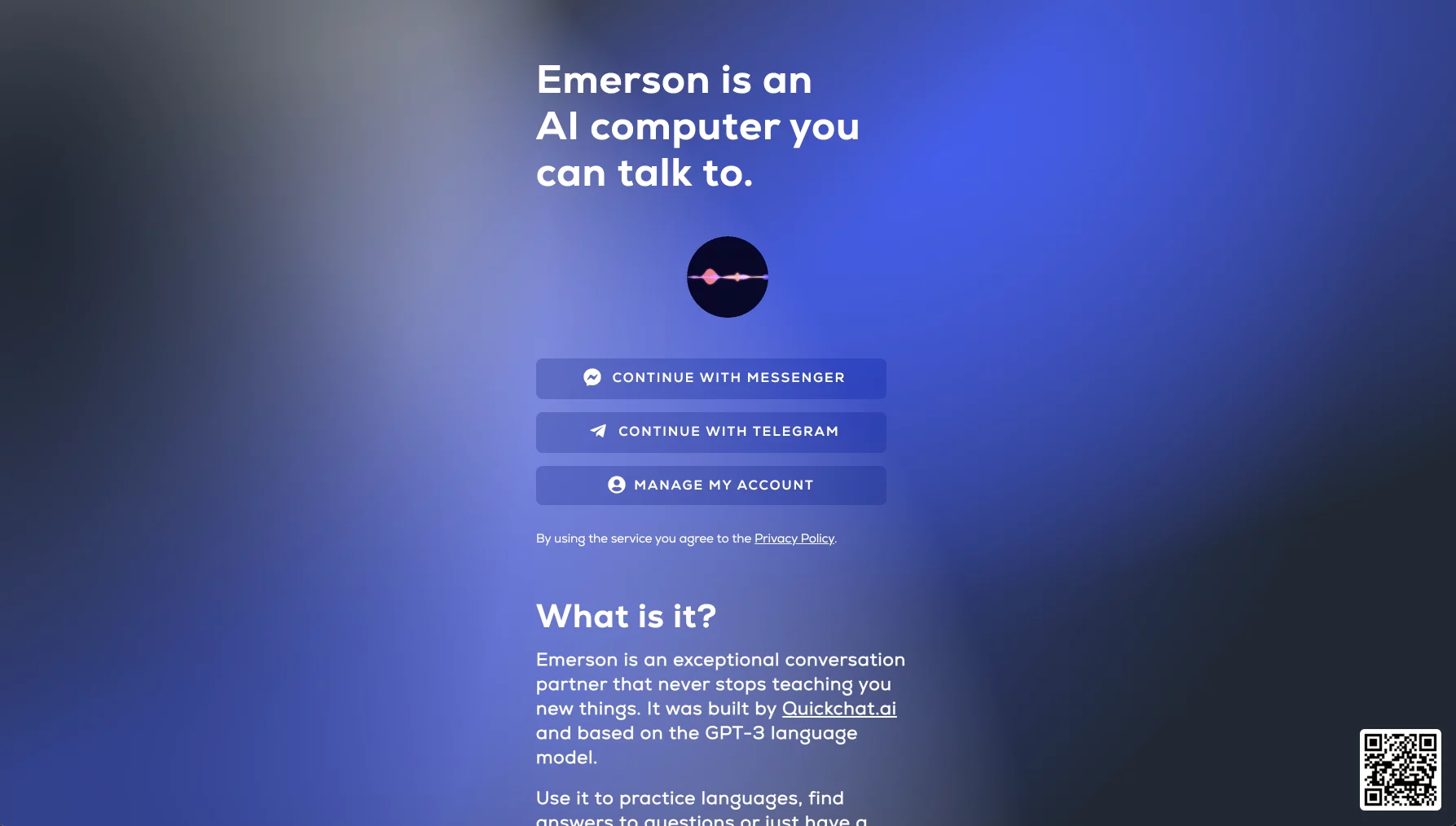  Emerson is an AI computer you can talk to