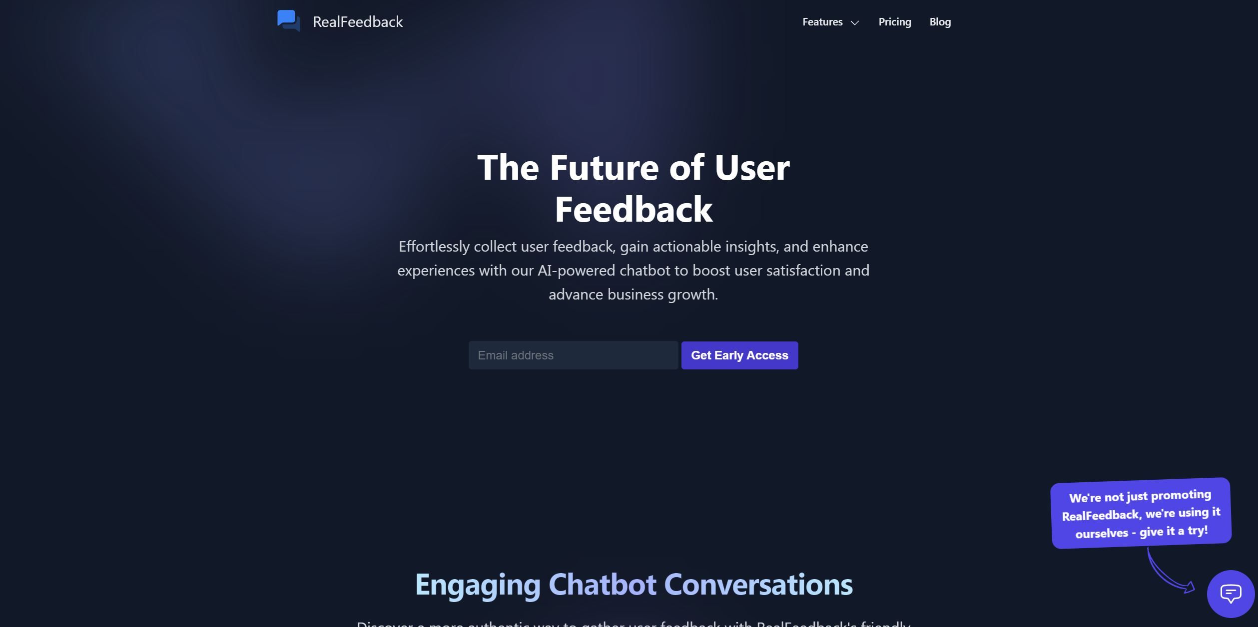  Chatbot for website feedback.