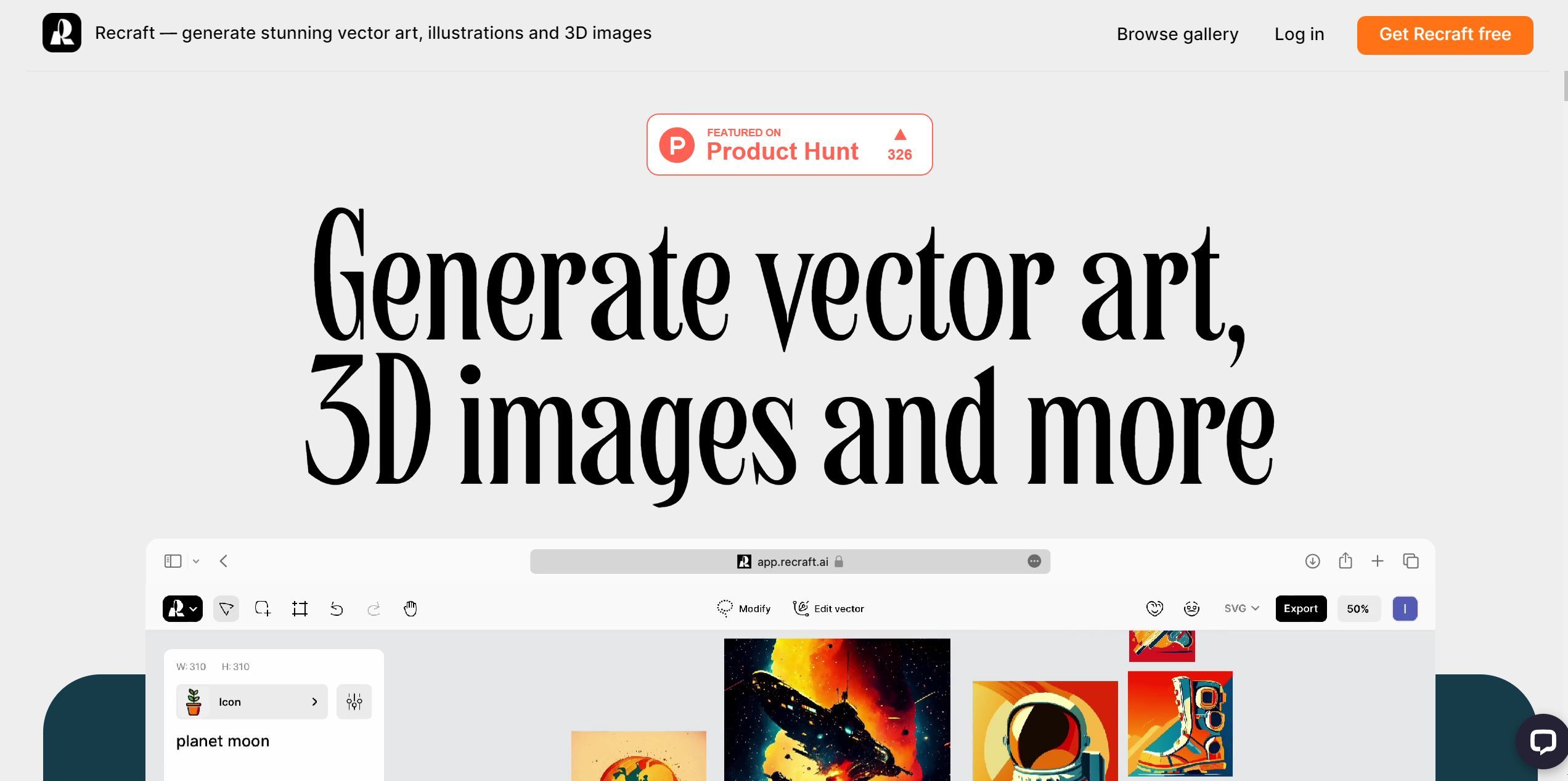  Generate vector art, 3D images and more