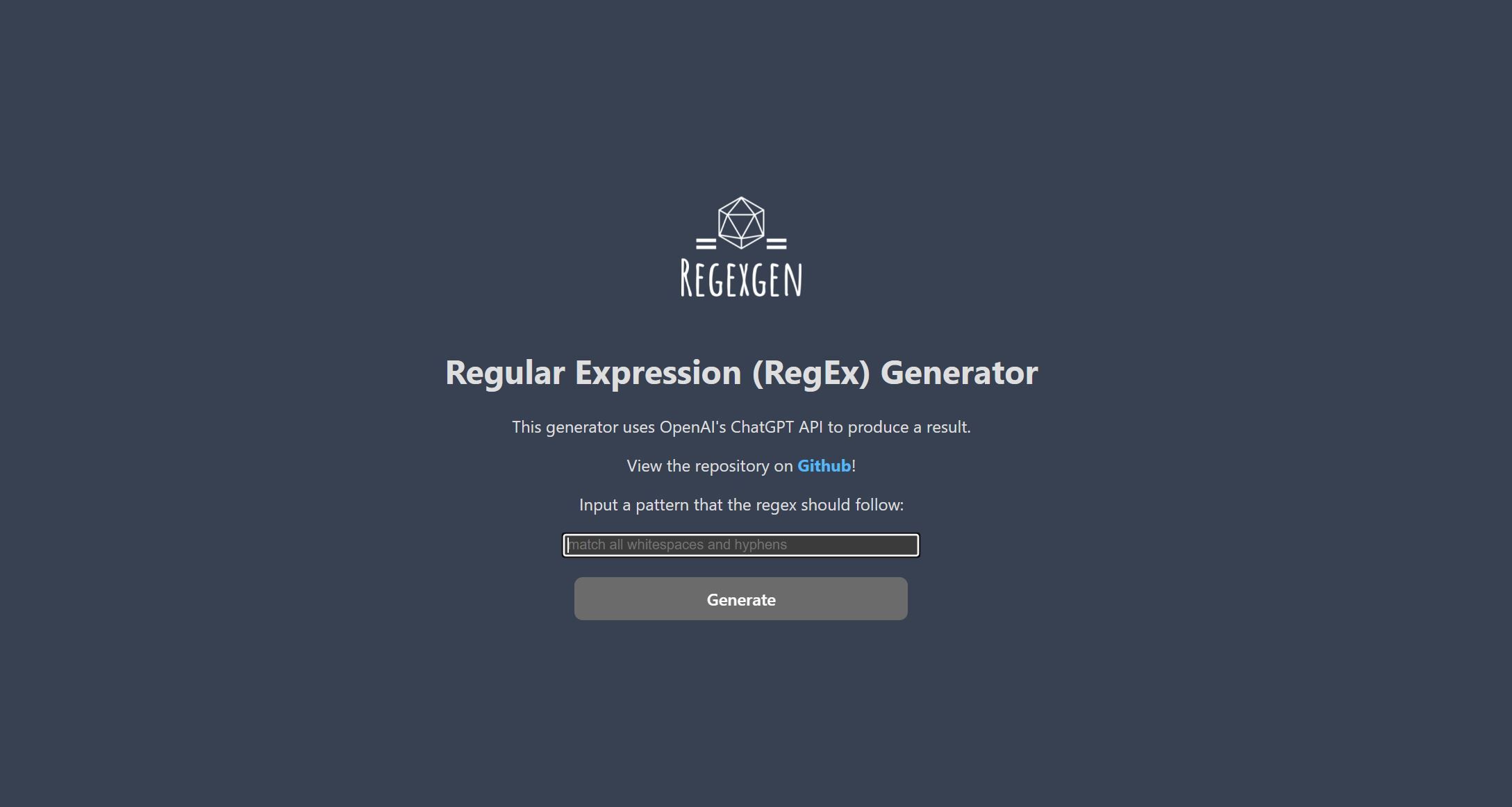  AI-Powered Regular Expression Generator using