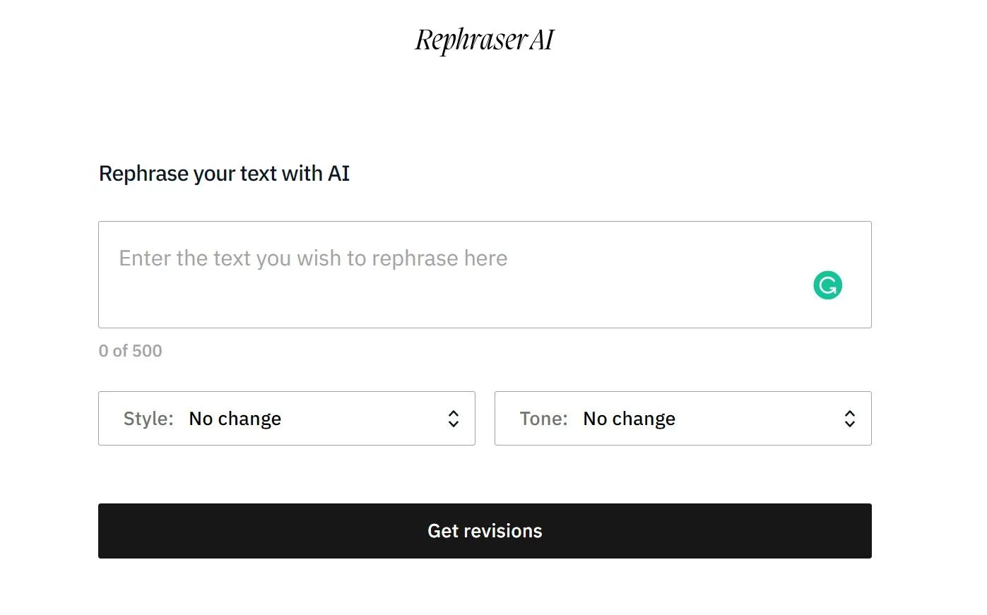  Rephrase text using AI with multiple options for