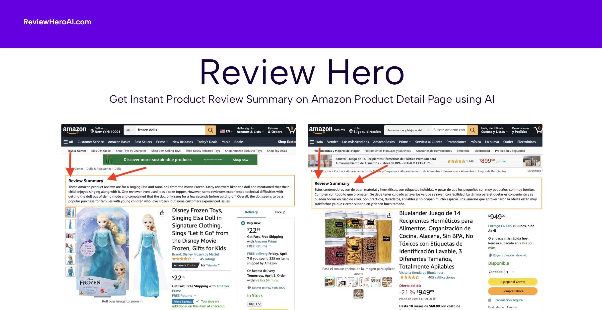  Hero AI's Chrome extension summarises Amazon