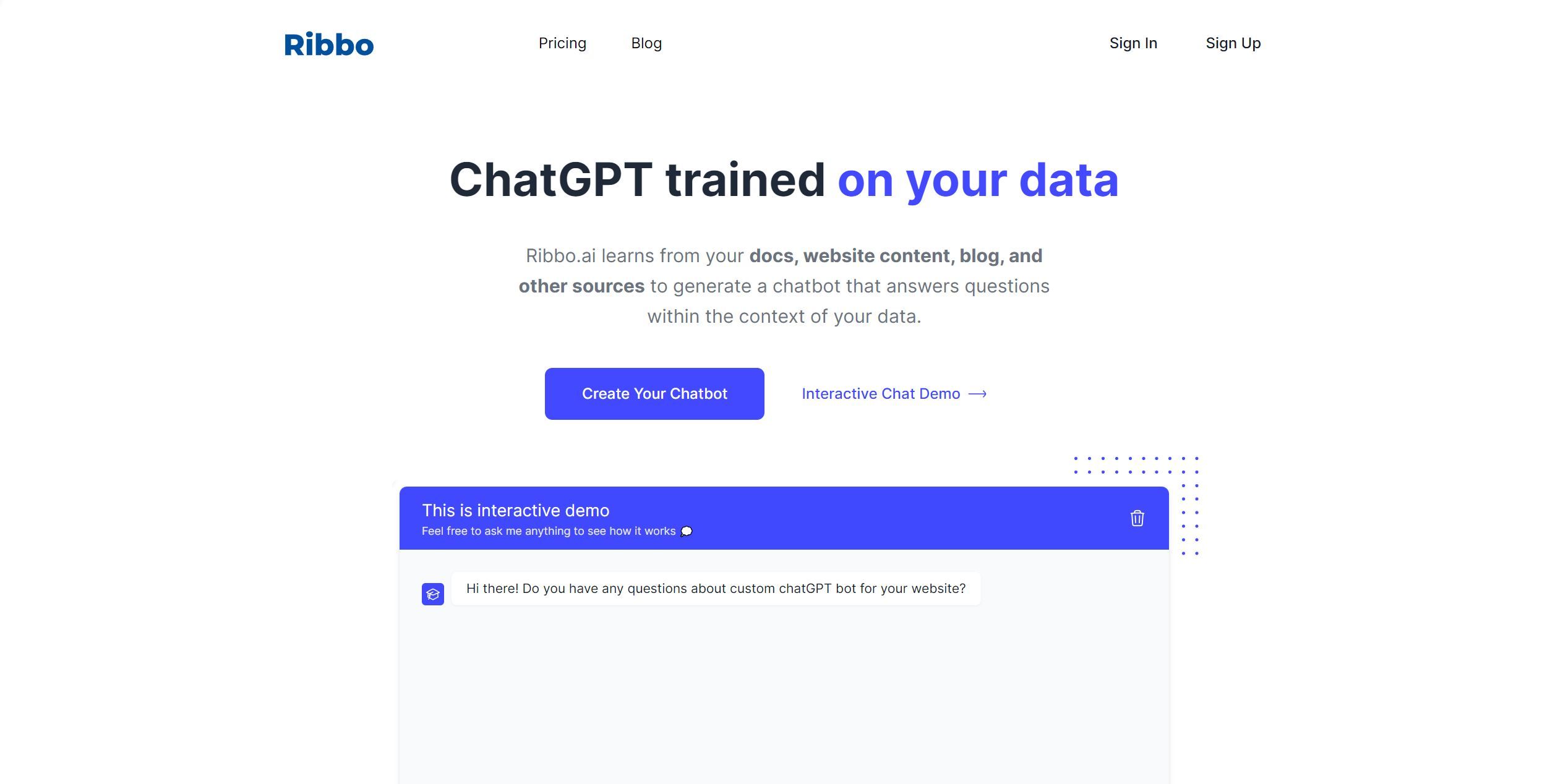  ChatGPT trained on your data