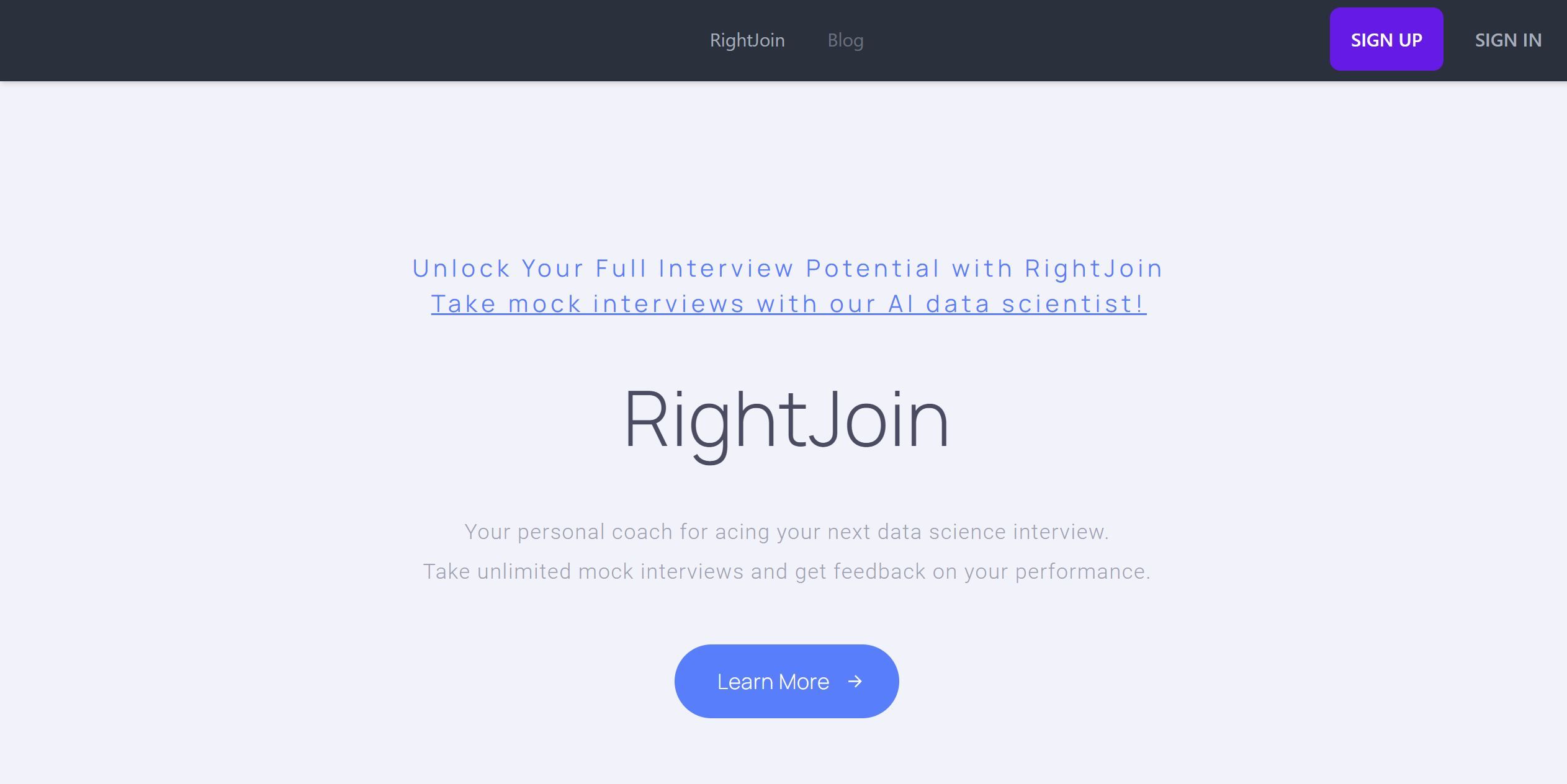  Take mock interviews with our AI data scientist!