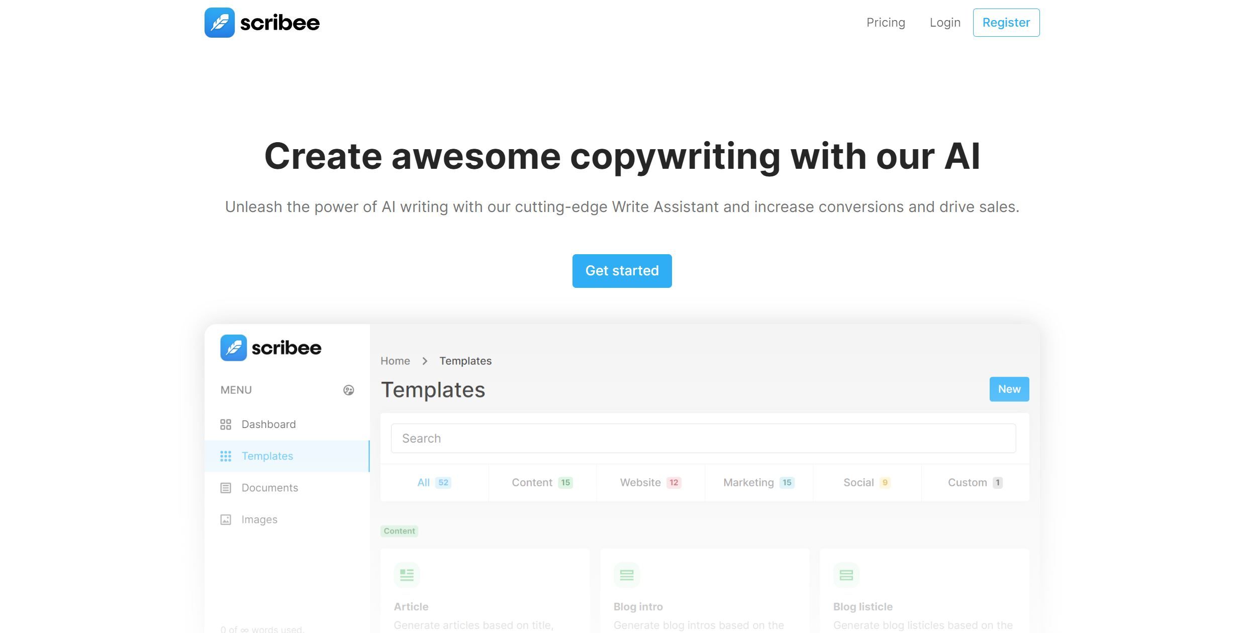   AI-powered copywriting tool with customizable