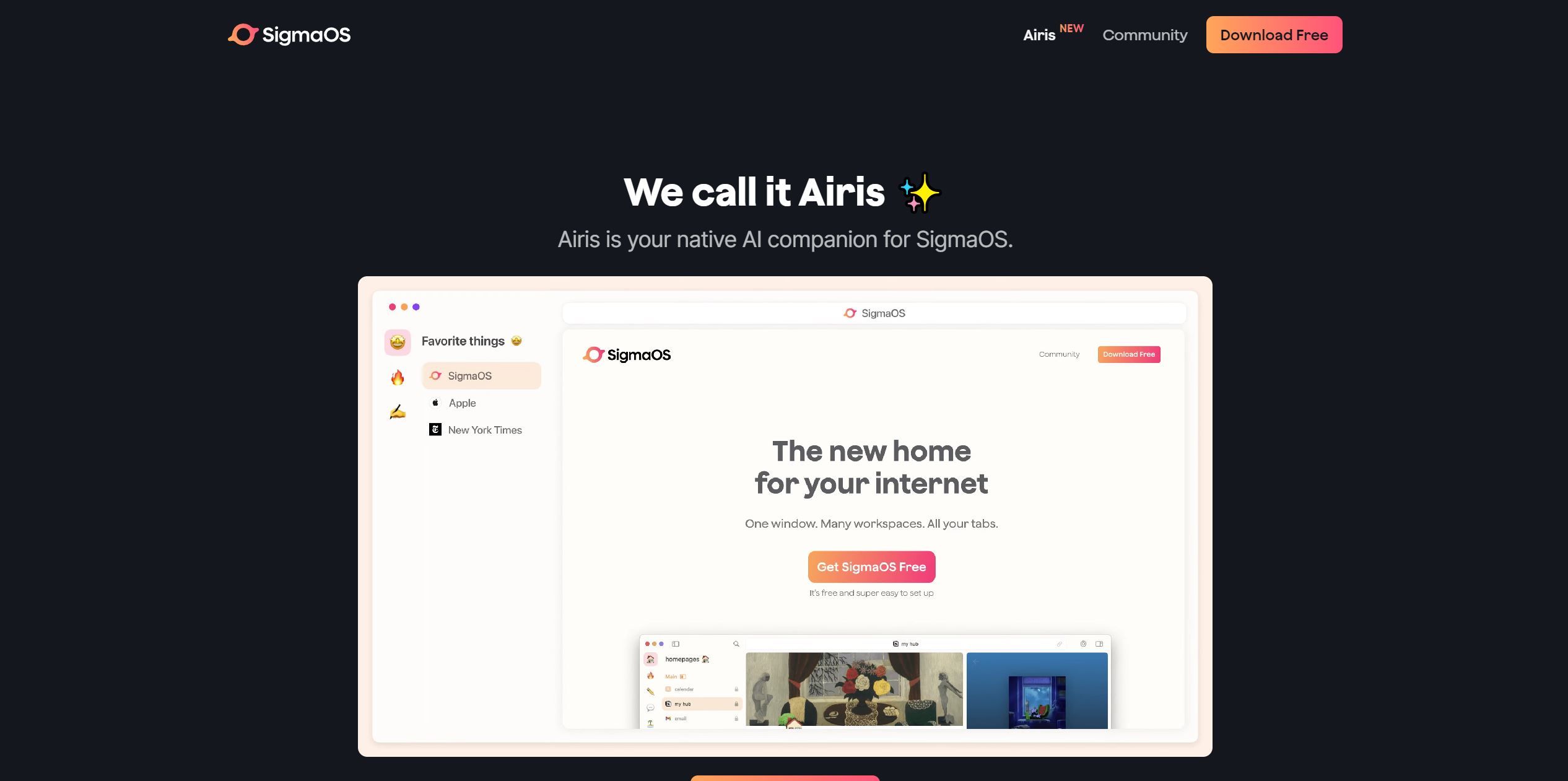  Airis is your native AI companion for SigmaOS.