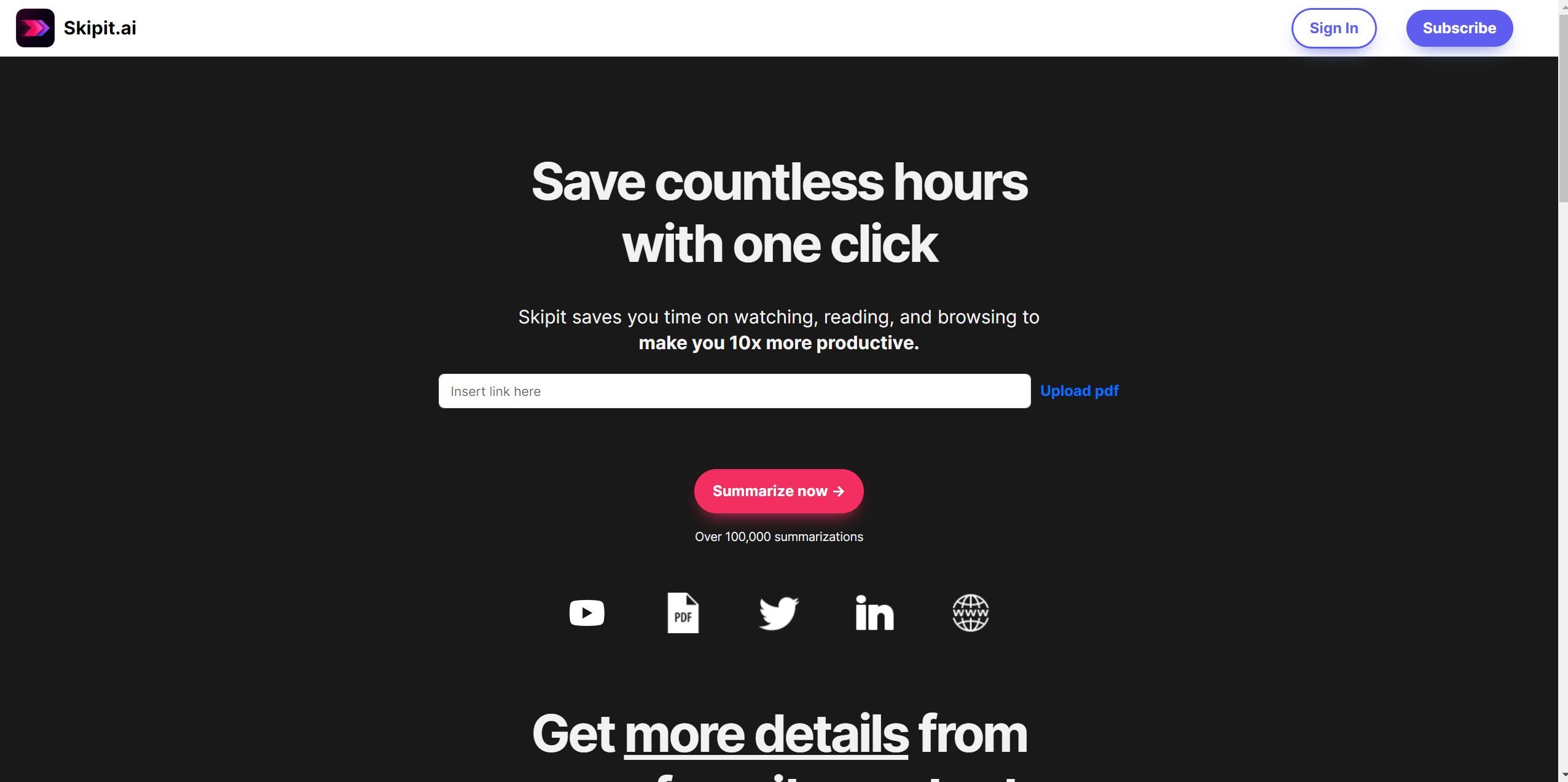  Skipit: Time-saving tool for efficient content