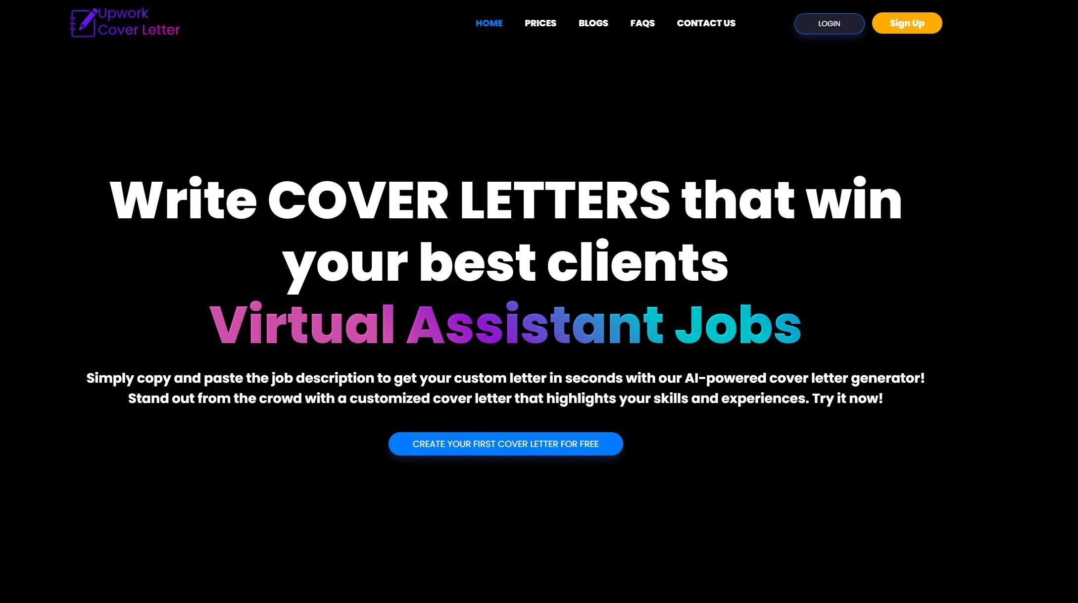  Create Custom cover letters that match Upwork Job