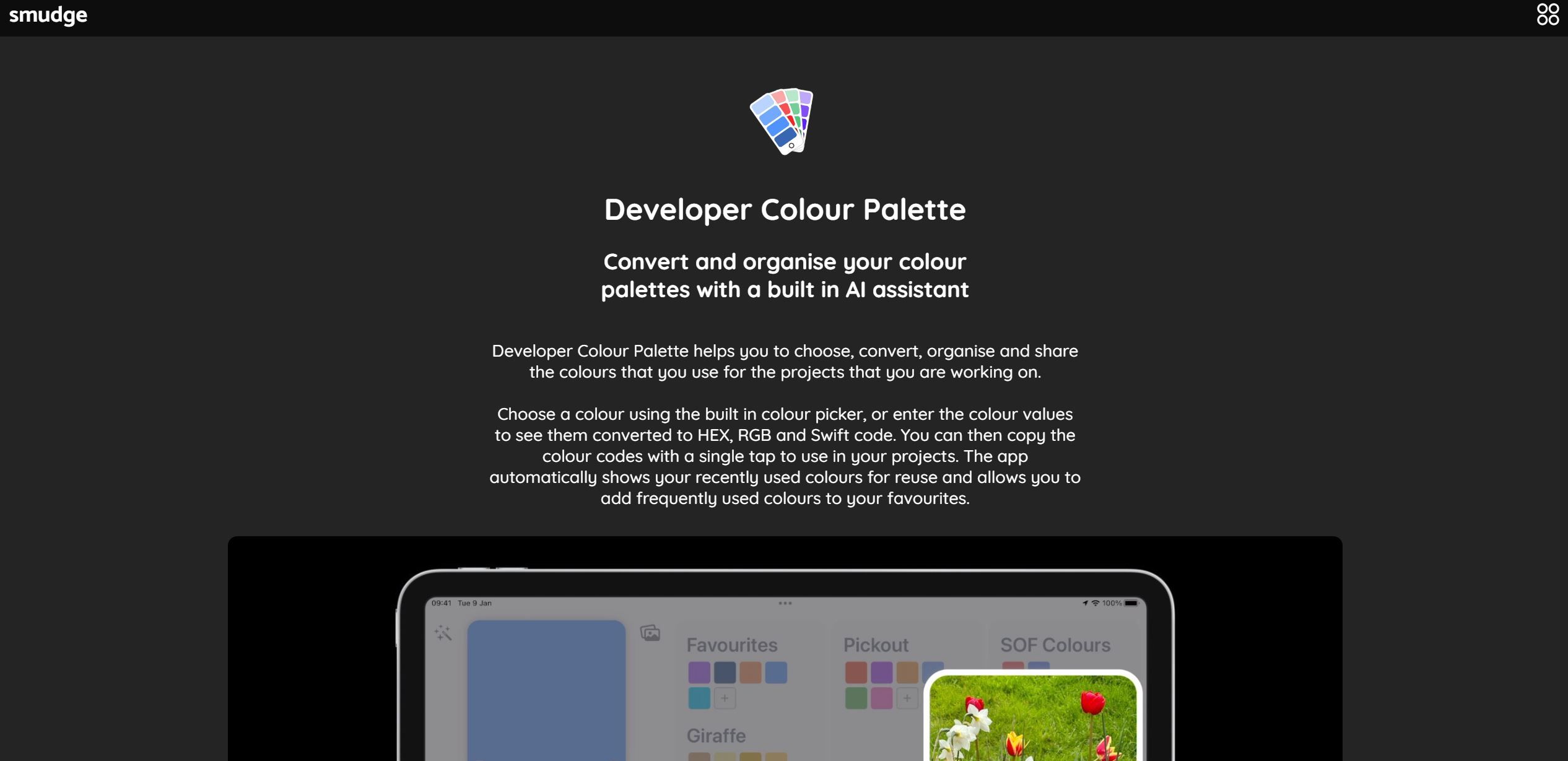  Assisted color palette generator.