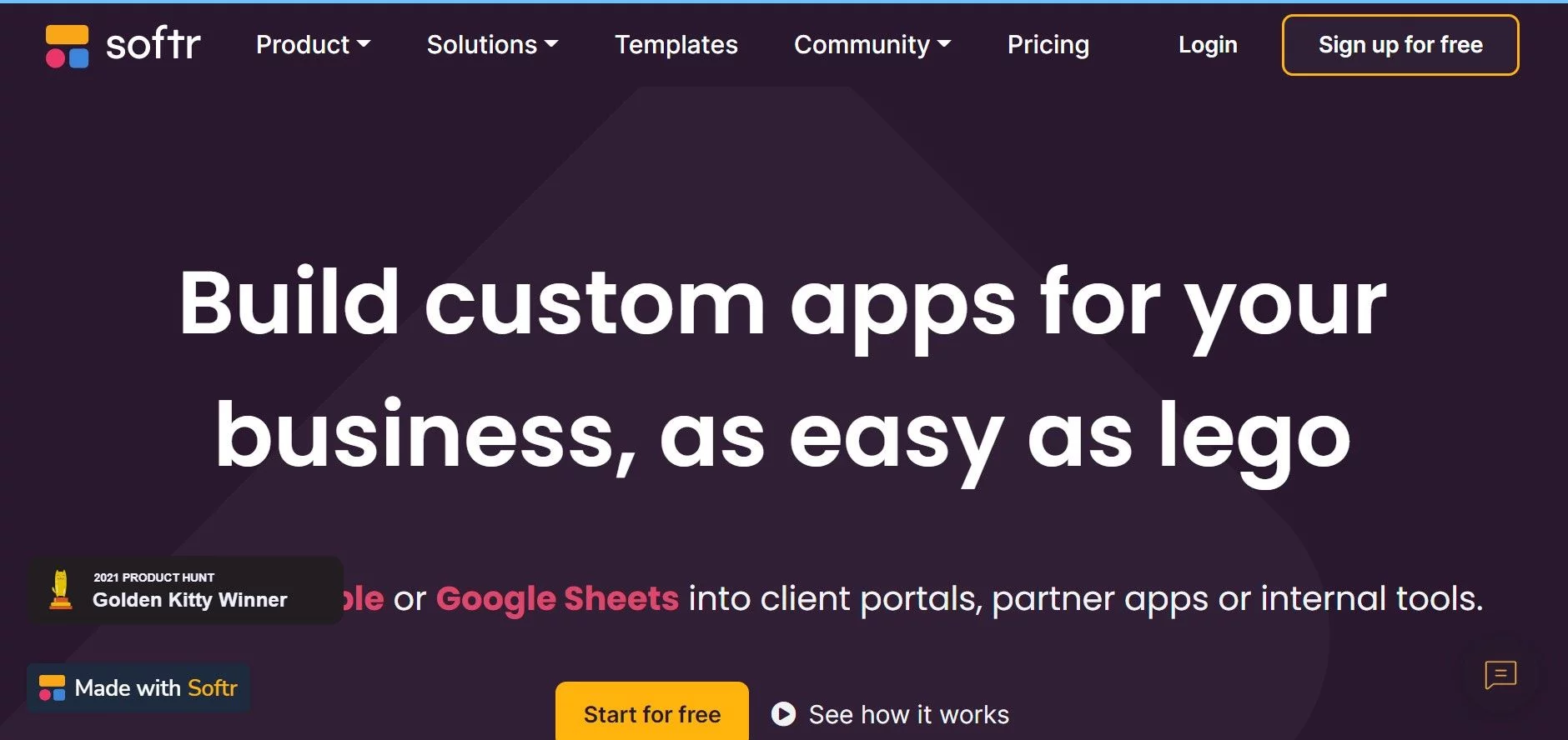  Build custom apps from Airtable/Google Sheets