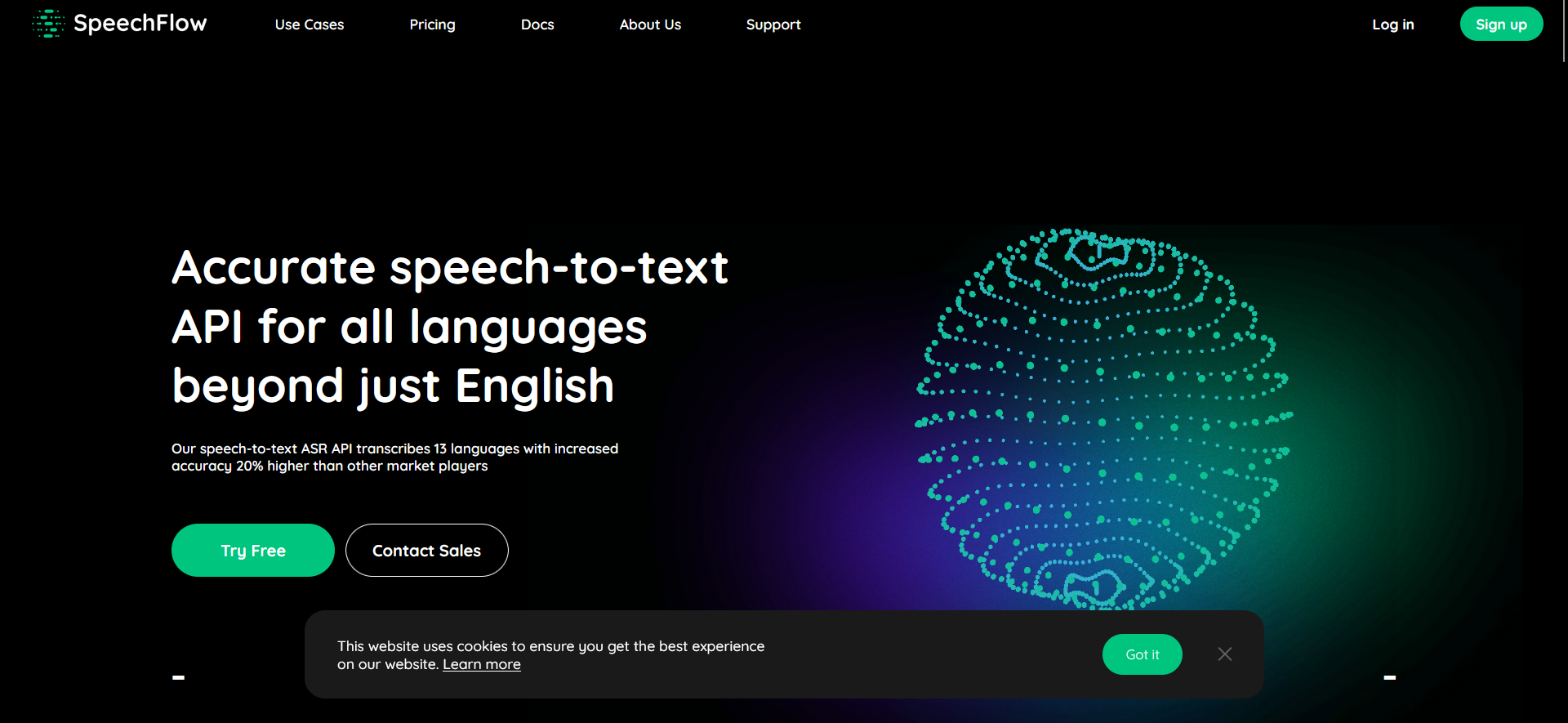  Accurate speech-to-text API for all languages