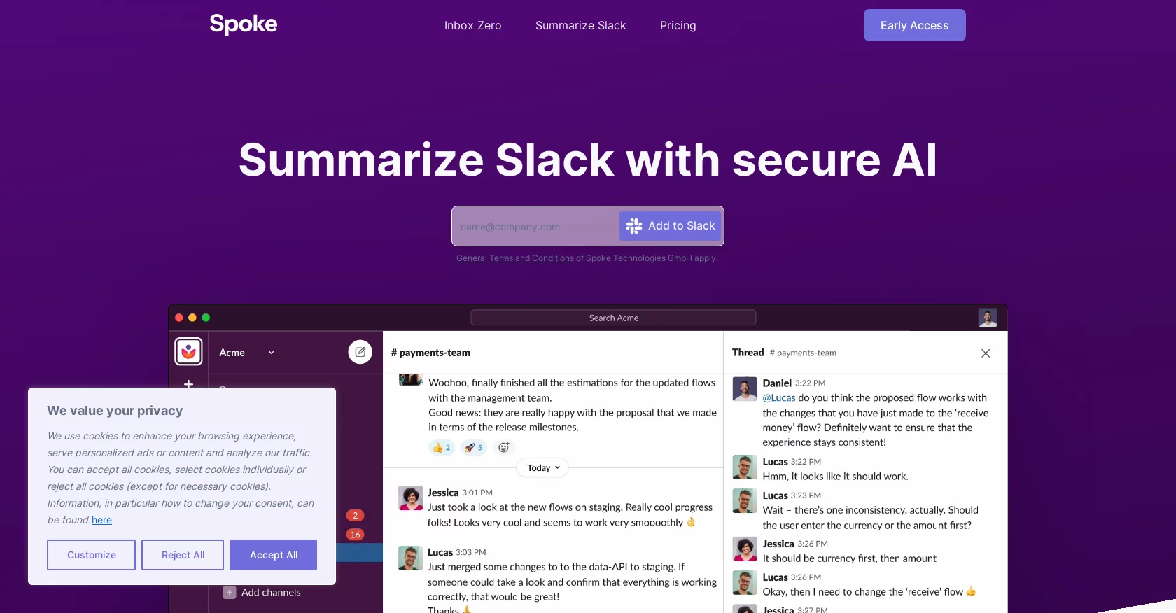  Summarize Slack with secure AI 