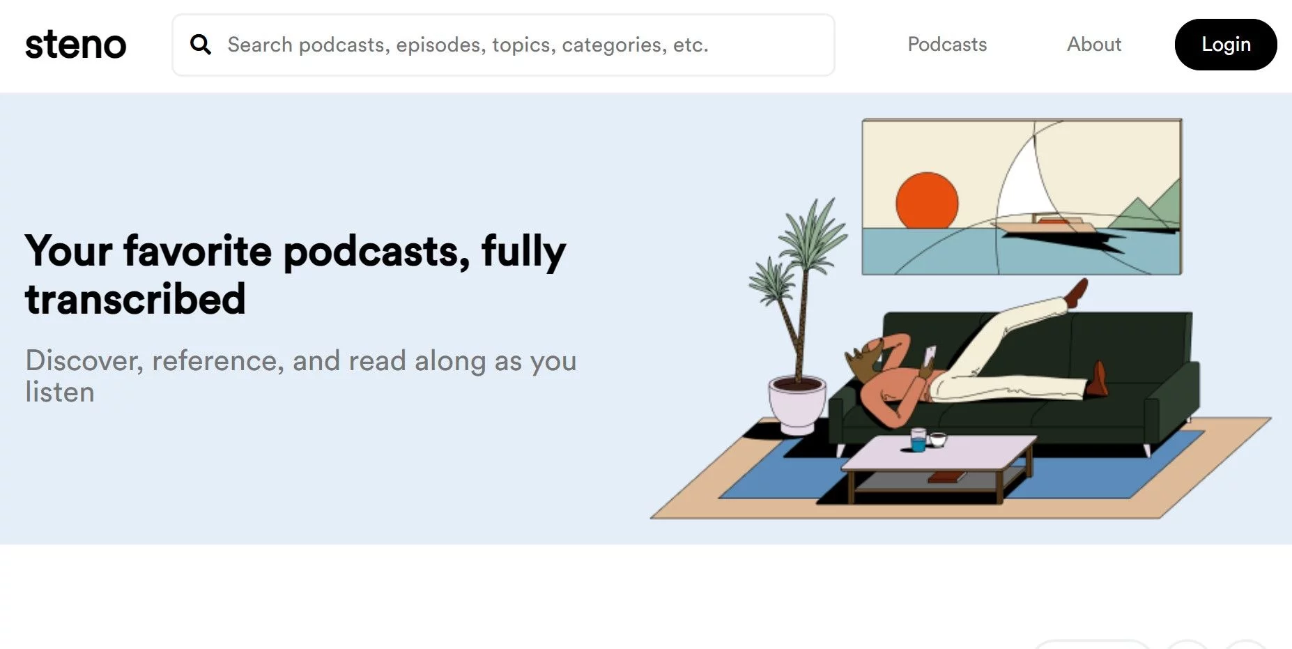  Listen & read your favorite podcasts with full