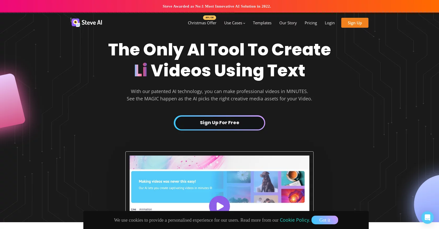  Create live & Animated videos from text content