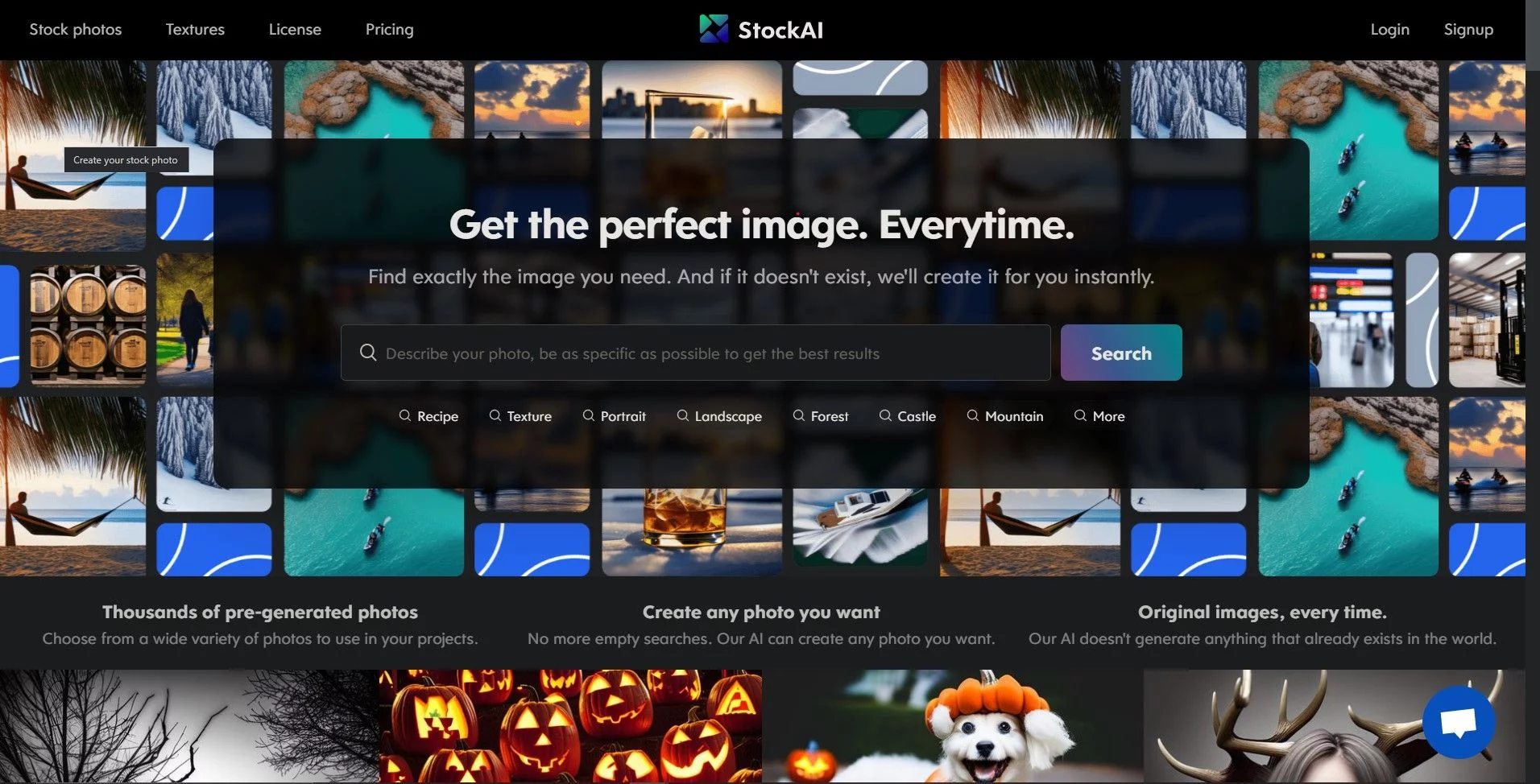  Get perfect images, or create them instantly.