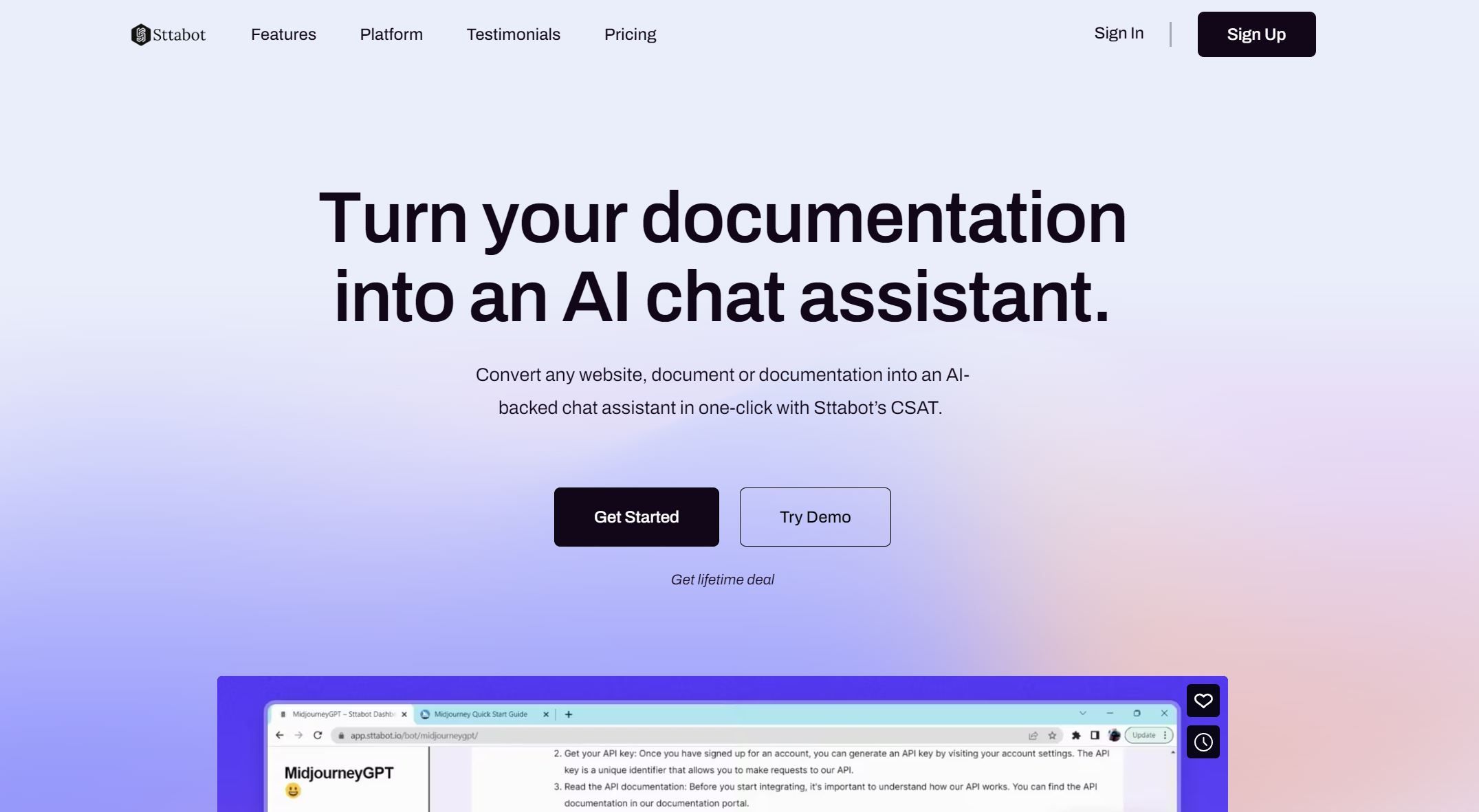  Real-time AI assistant for your documentation