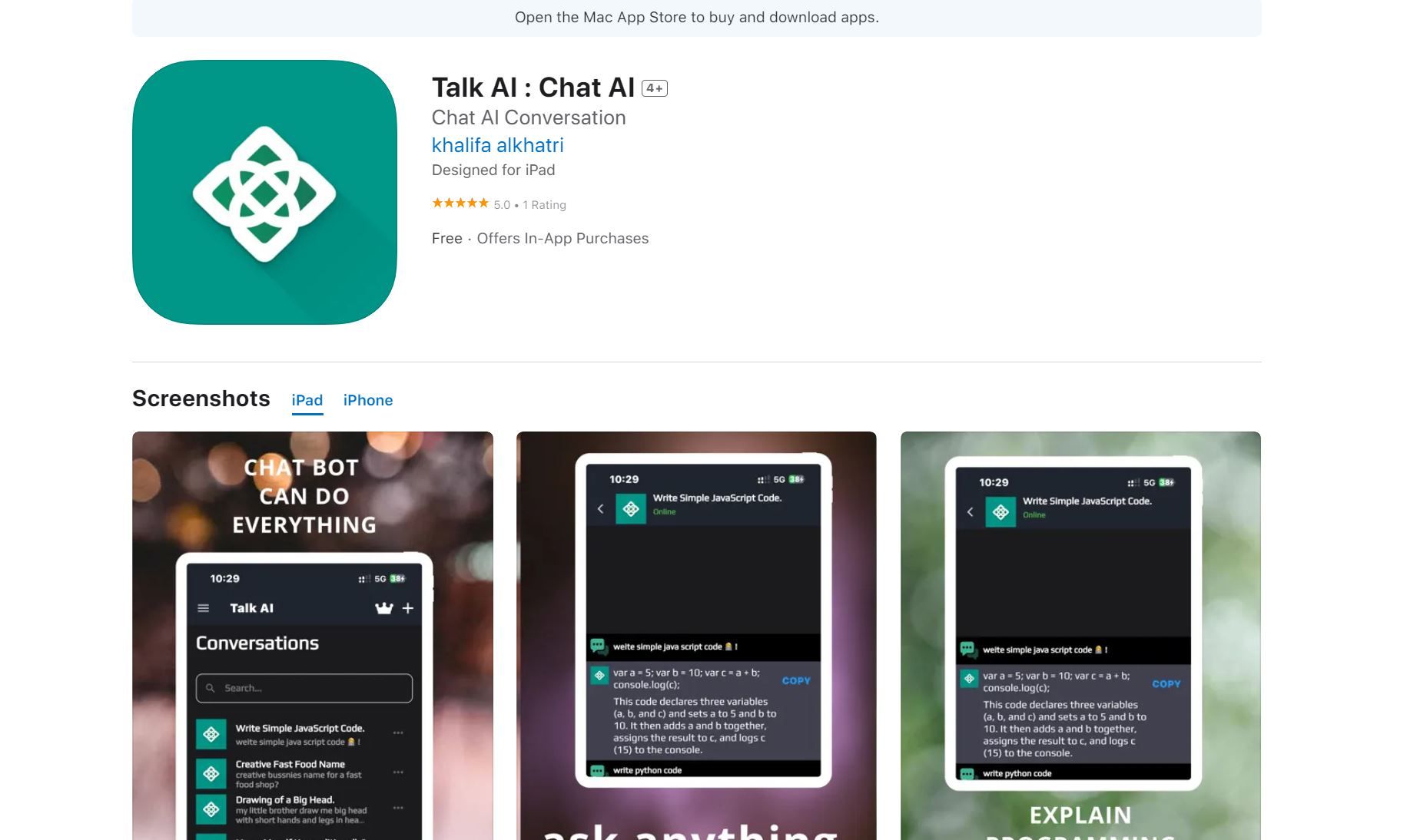  Talk Ai is a powerful AI chatbot ready to chat