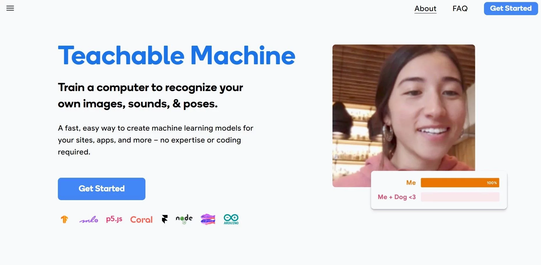  Teachable Machine: fast, easy ML models for