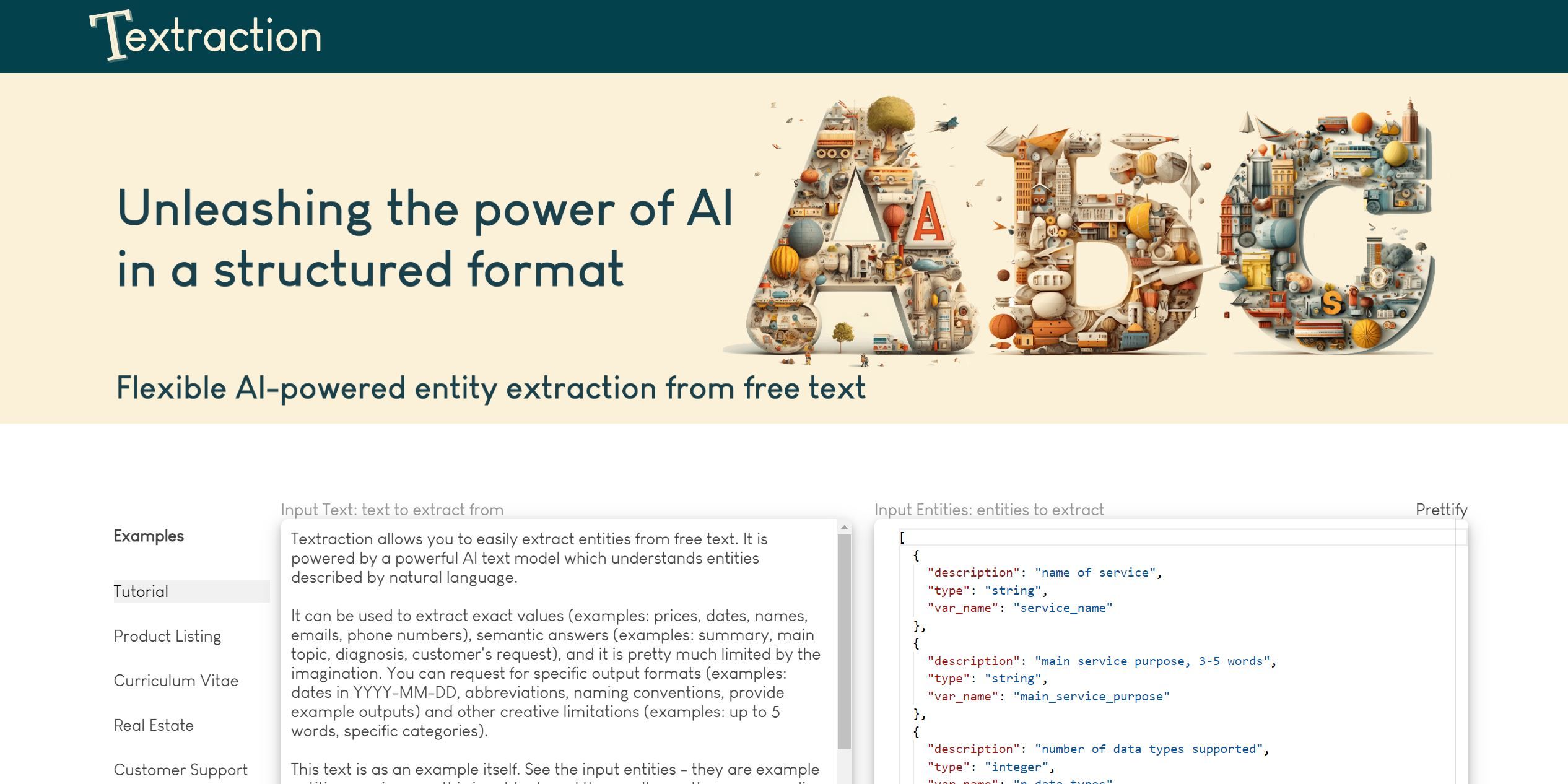  Flexible AI-powered entity extraction from free