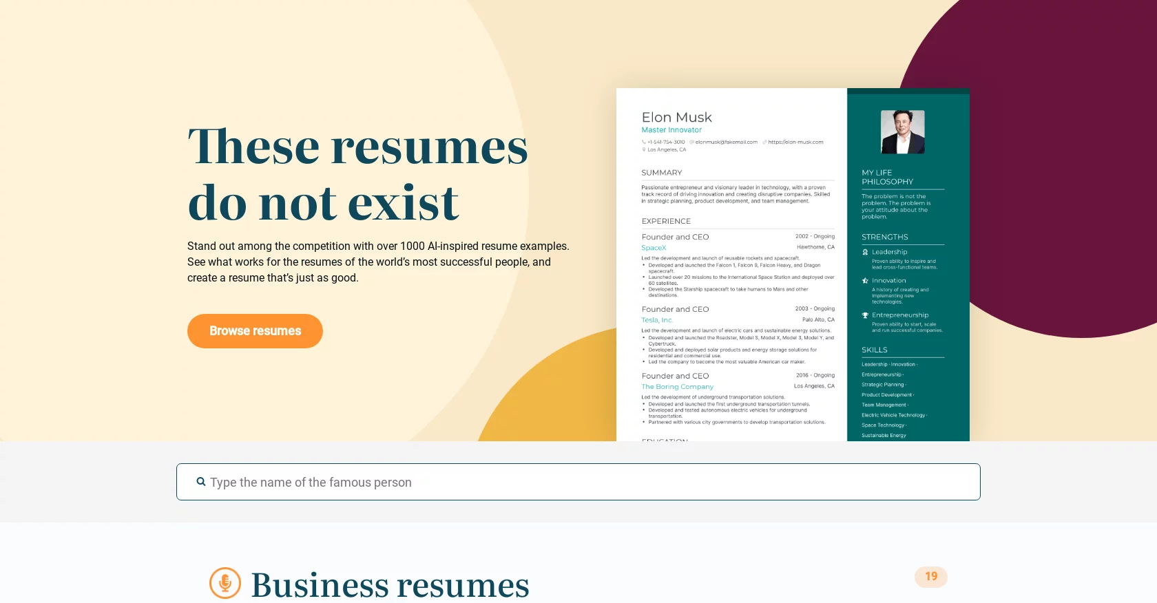  1000 AI-inspired resume examples