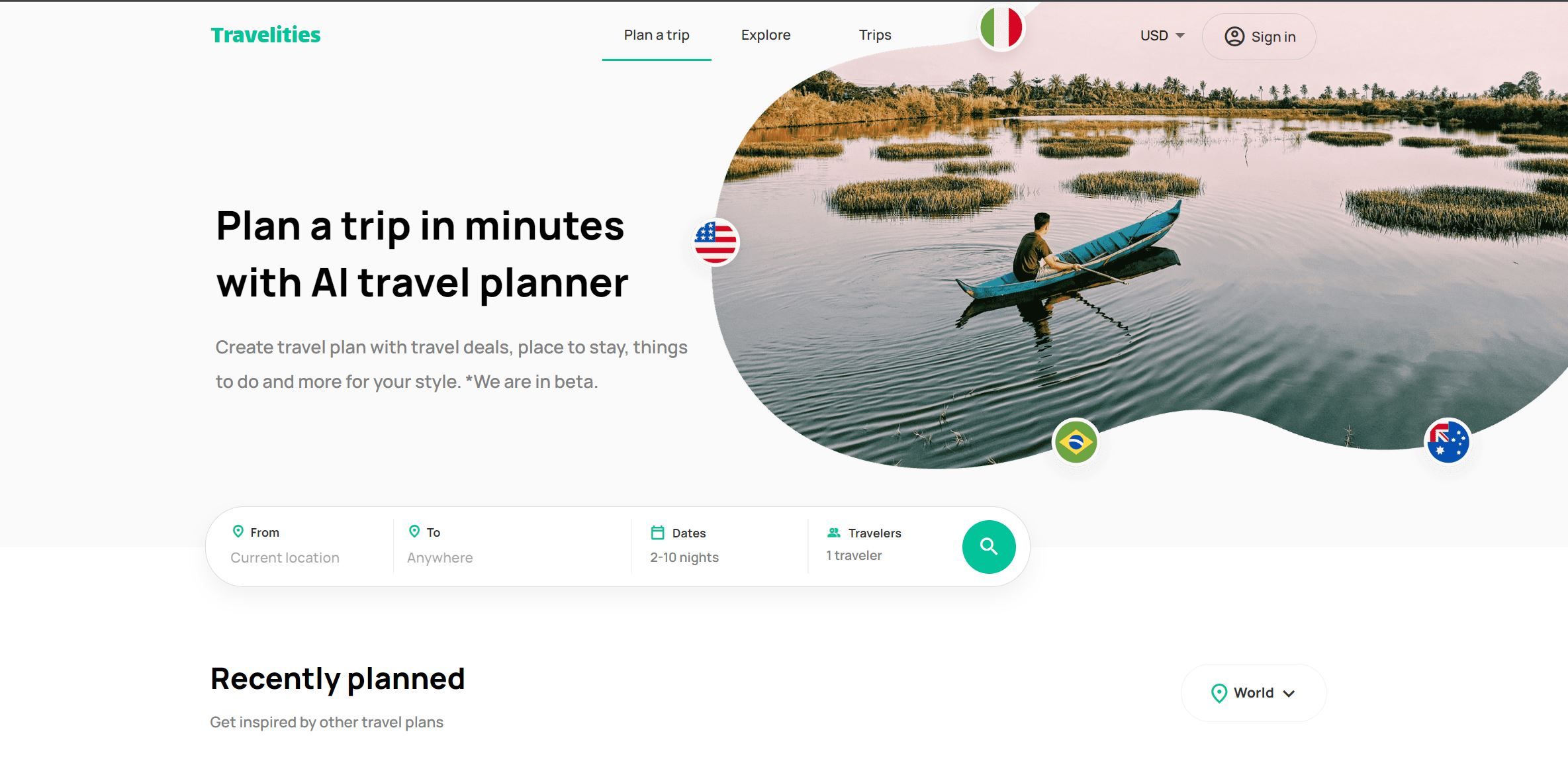  Plan your next trip in minutes with our AI travel