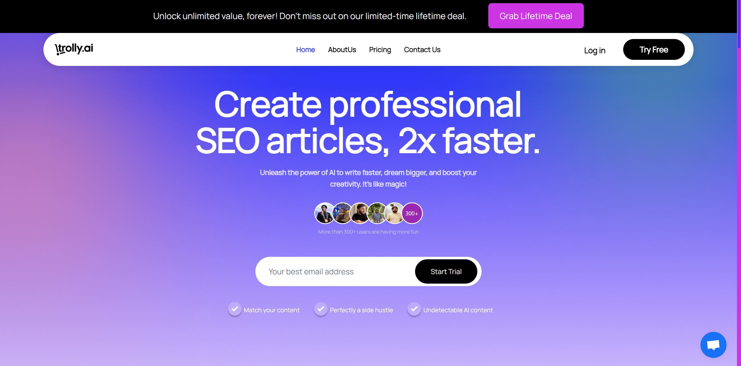  Create professional SEO articles, 2x faster.