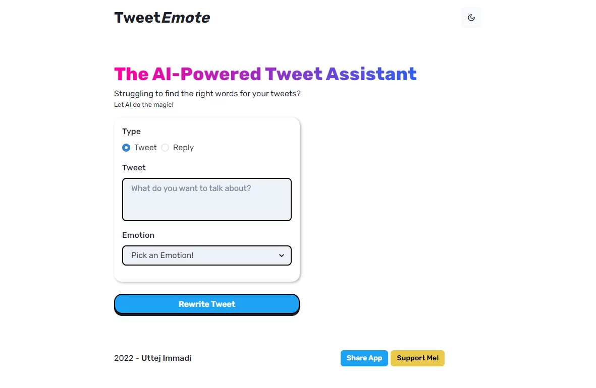  AI tweet assistant to write expressive tweets &