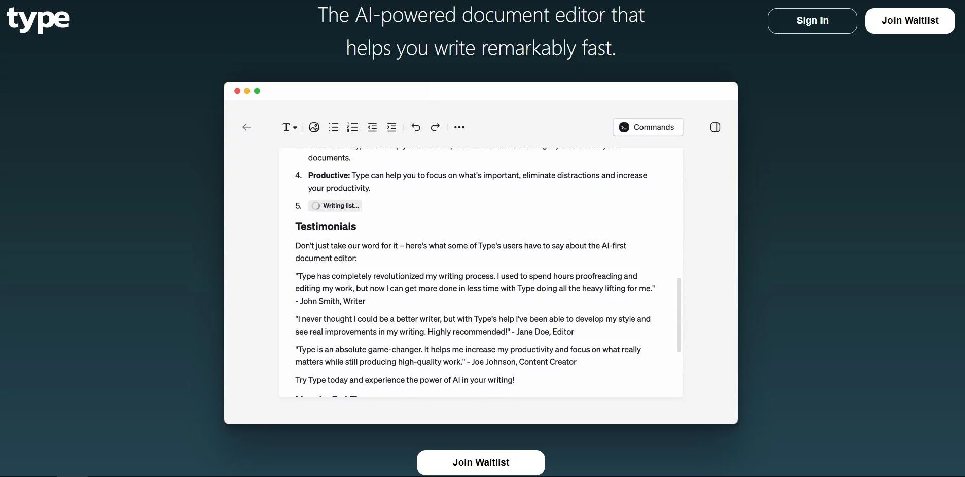  AI-powered document editor